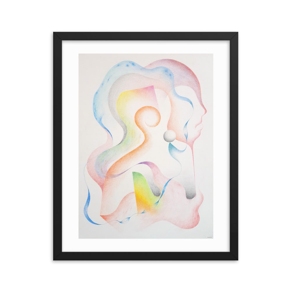 Silueta del ser Framed poster