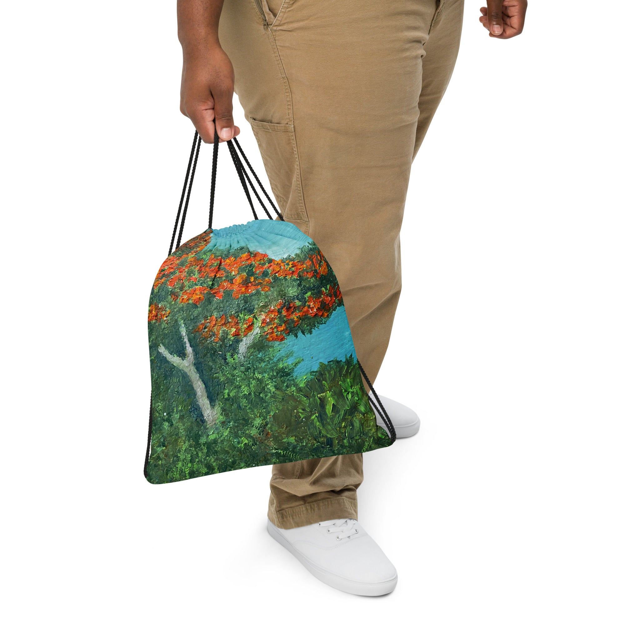 The tree Drawstring bag