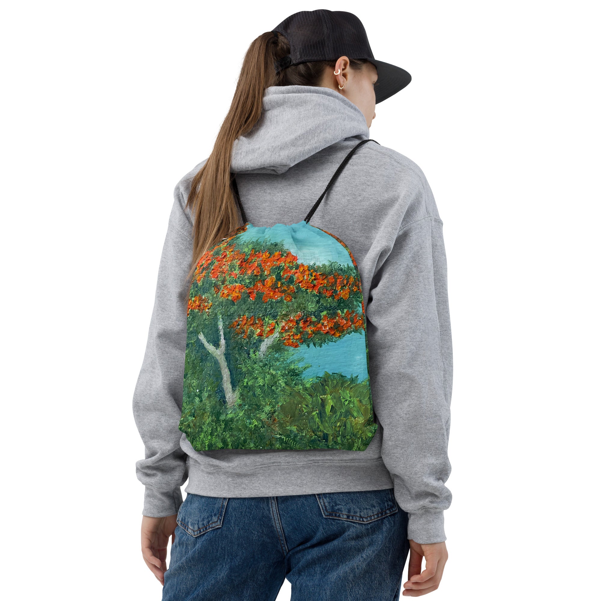 The tree Drawstring bag