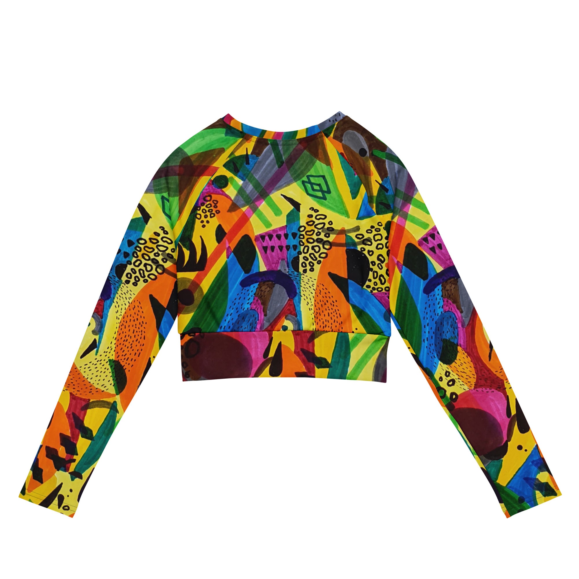 Spirit long-sleeve crop top