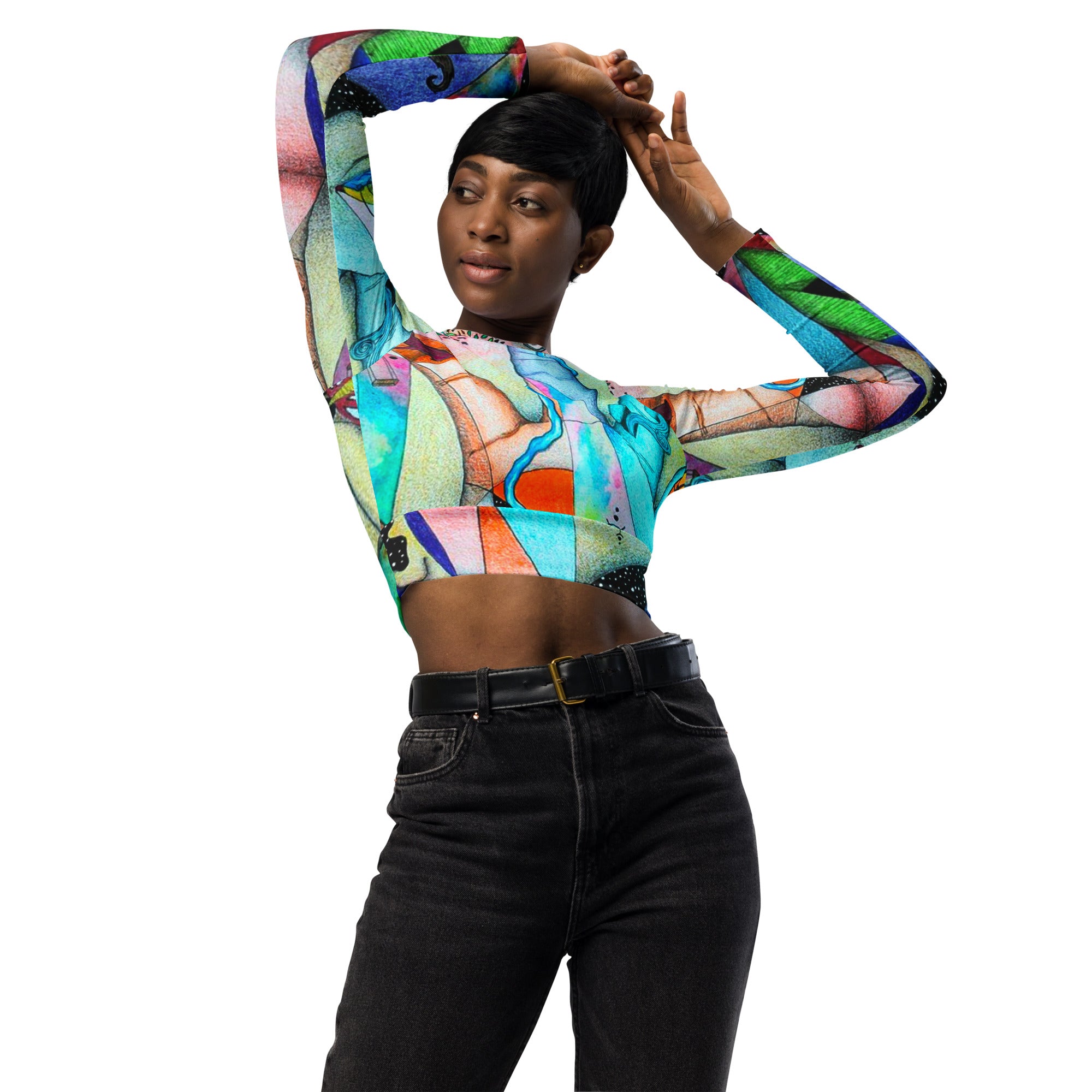 Elemental long-sleeve crop top