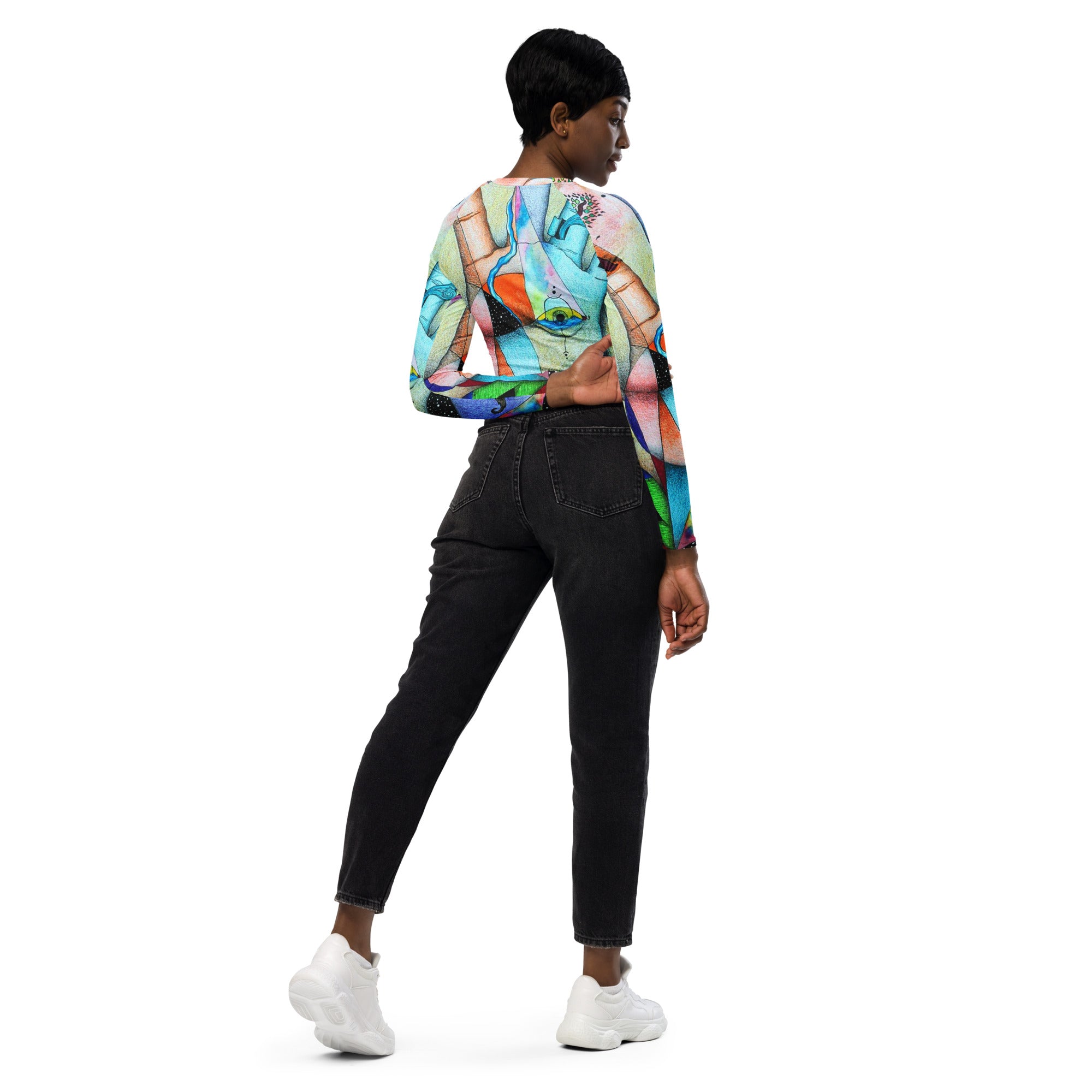 Elemental long-sleeve crop top