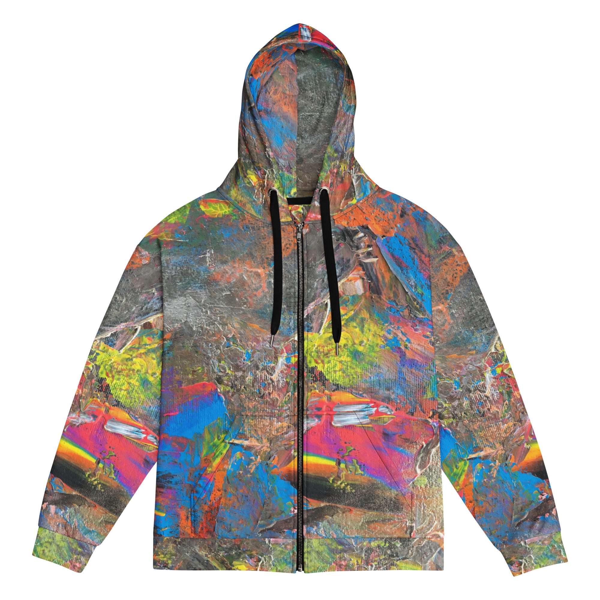 Neon zip hoodie