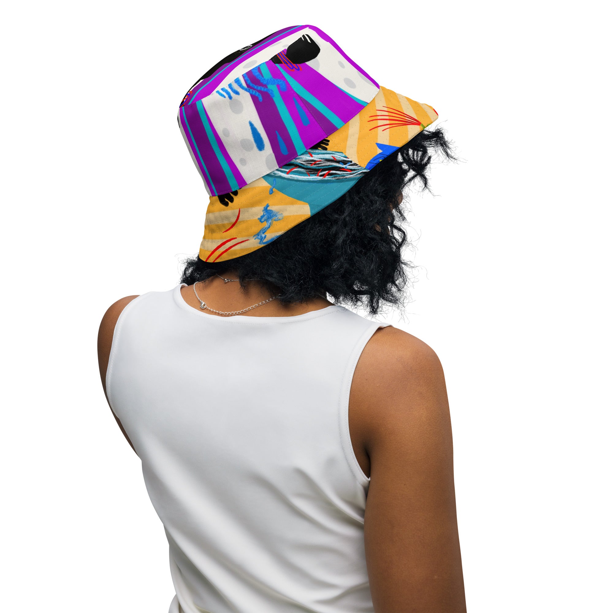 Hair Reversible bucket hat