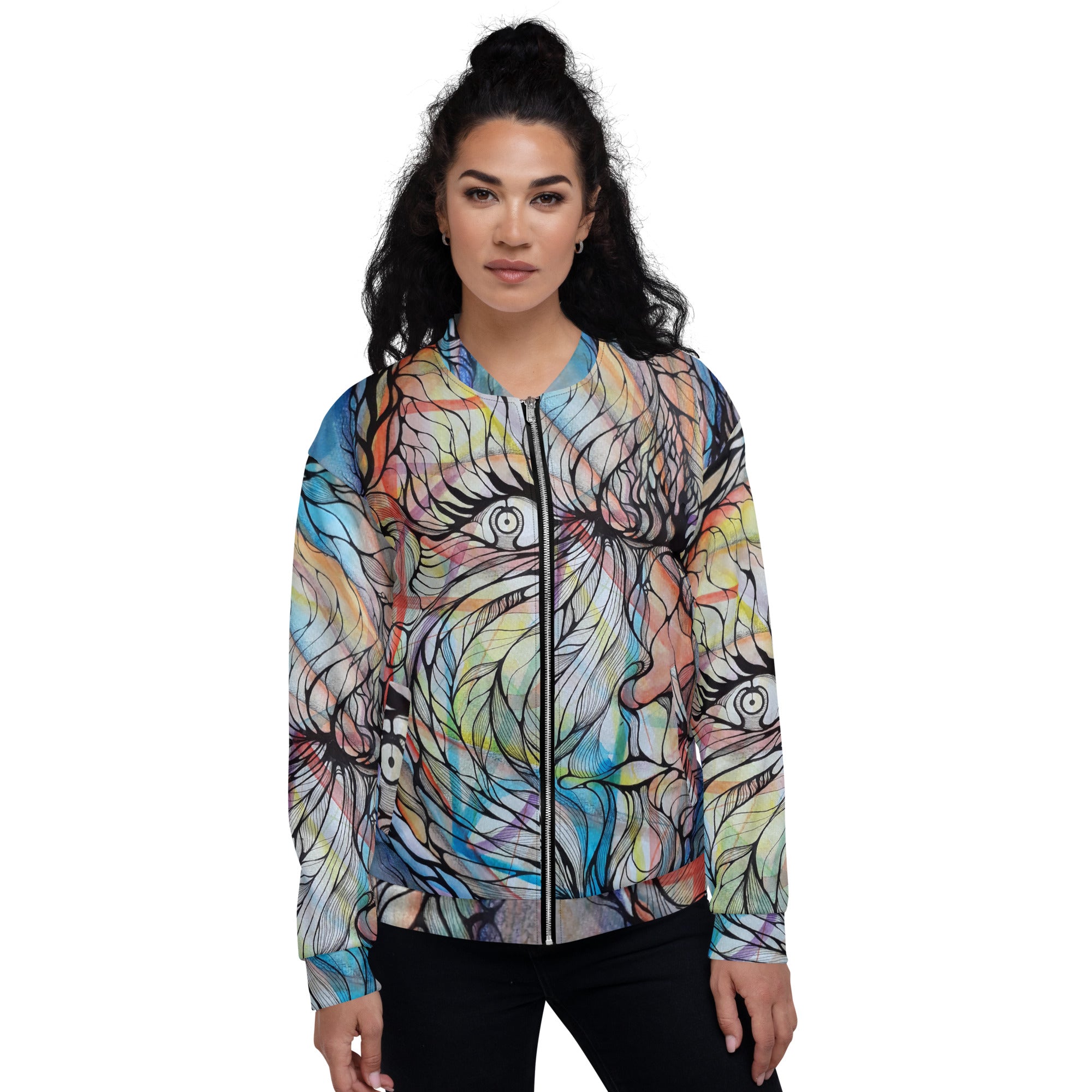 Metal liquid Bomber Jacket