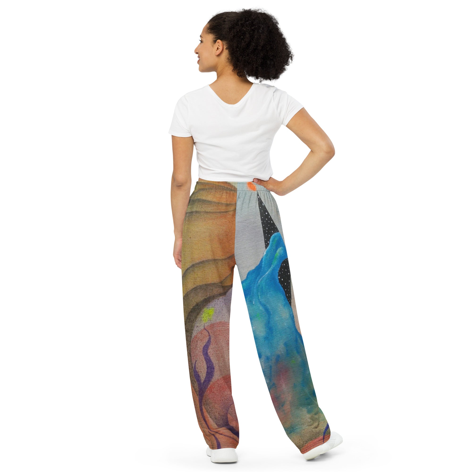 Cosmic teapot wide-leg pants
