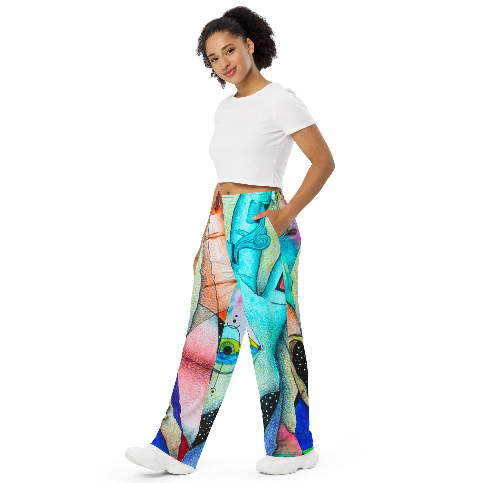 Elemental wide-leg pants