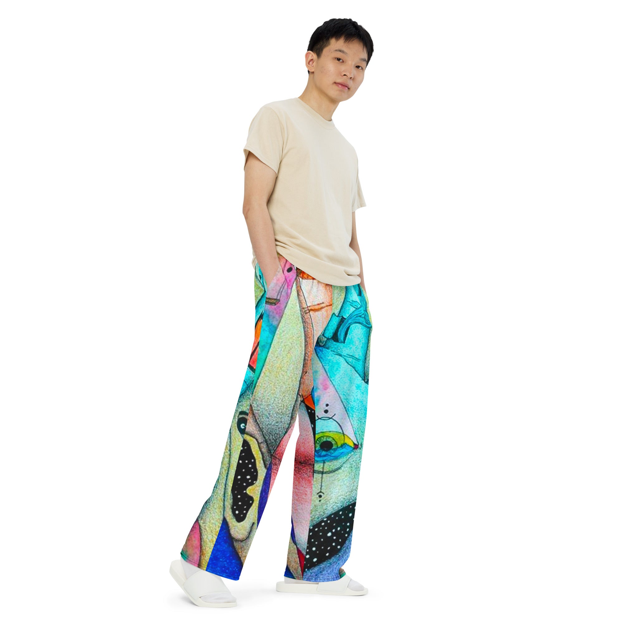 Elemental wide-leg pants