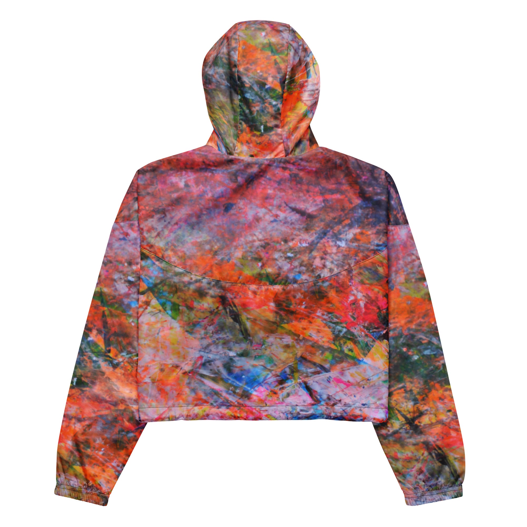 Petroleum cropped windbreaker