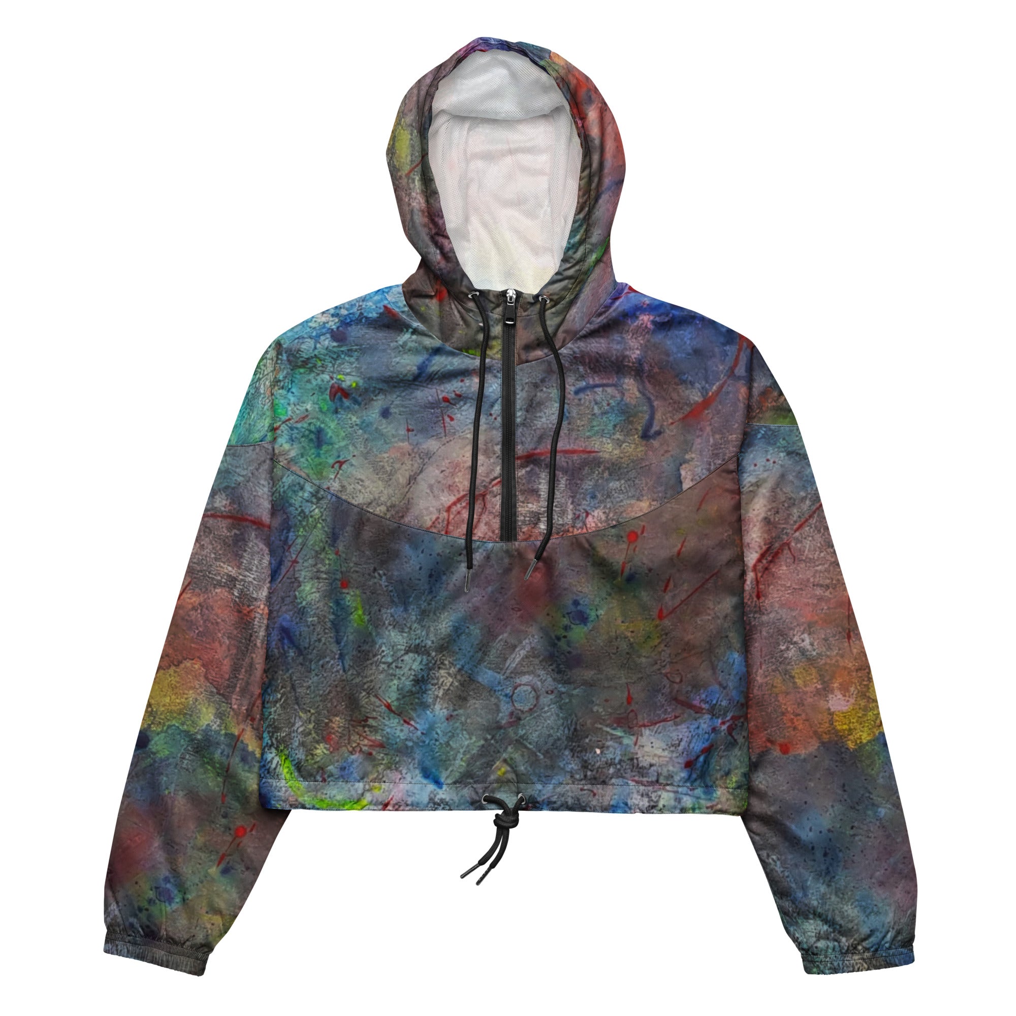 Color contact cropped windbreaker