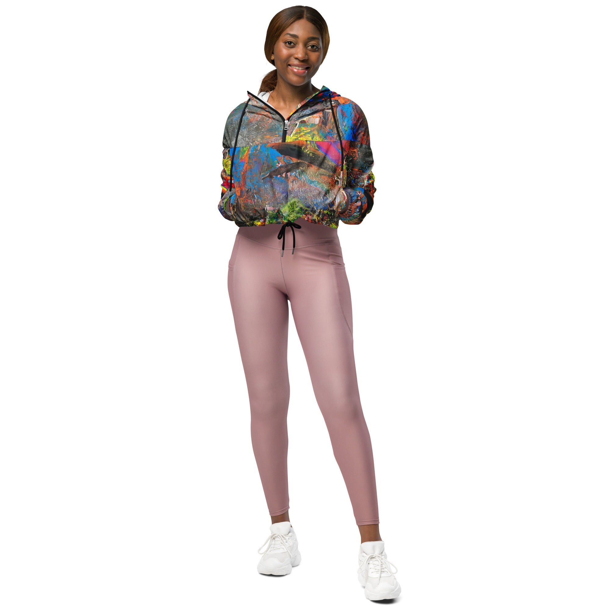 Neón cropped windbreaker