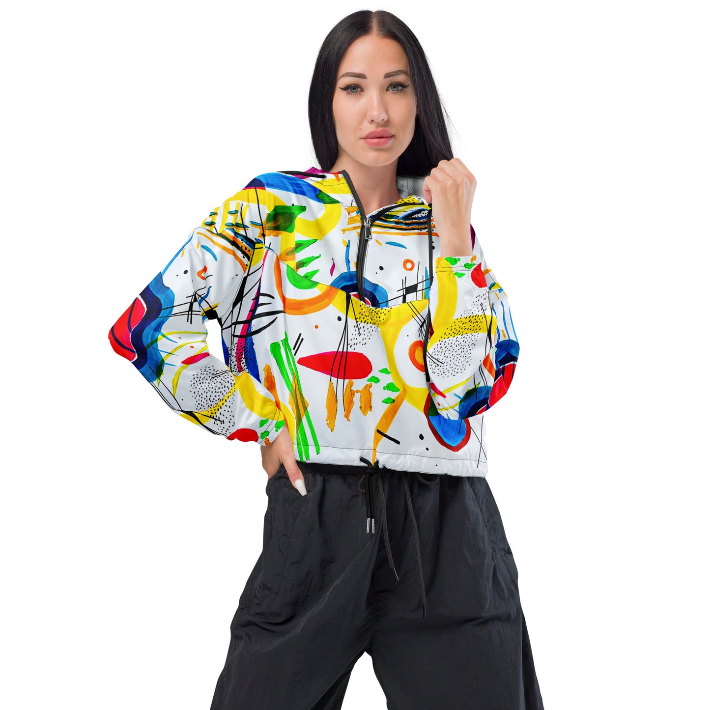 Stellar cropped windbreaker