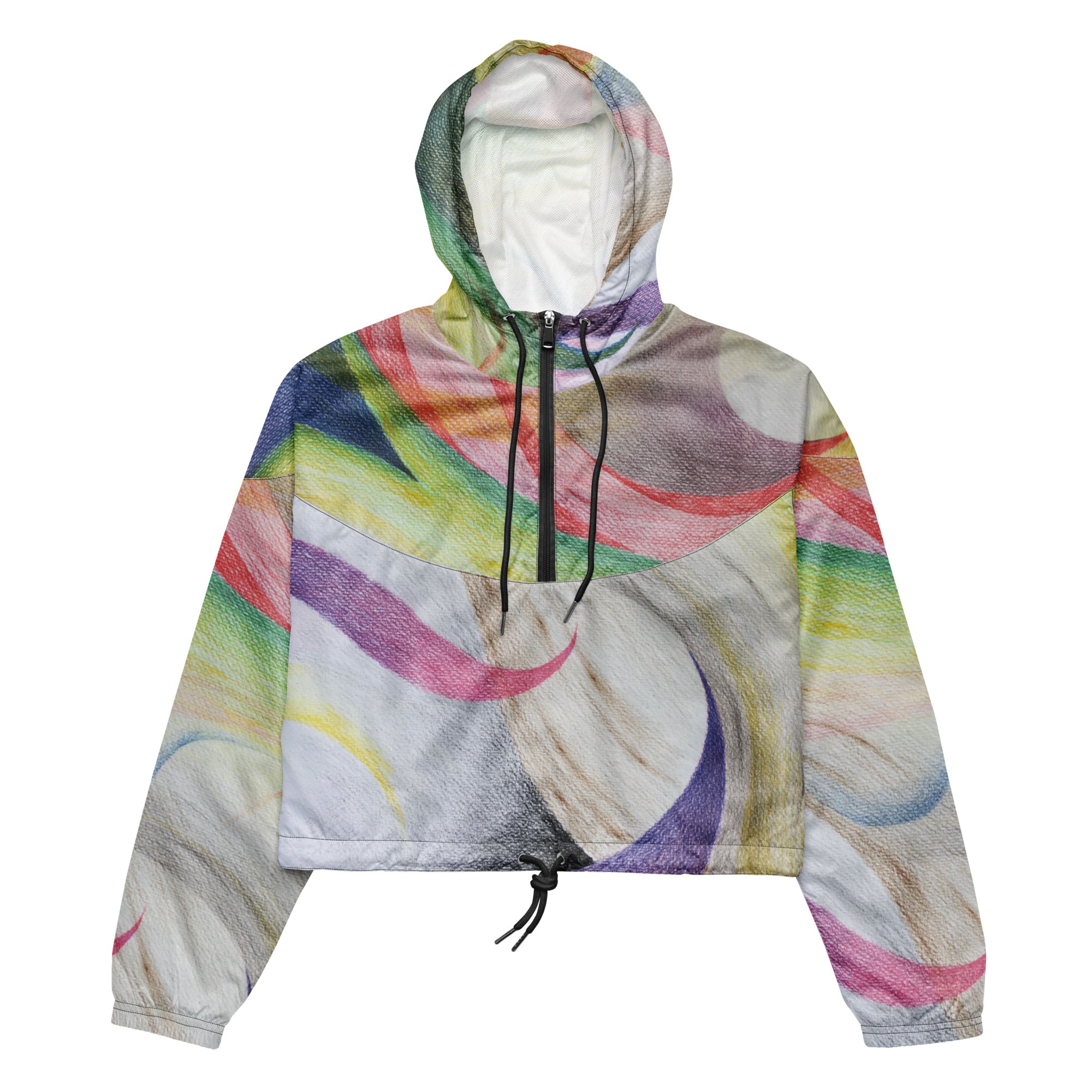 Color contact cropped windbreaker