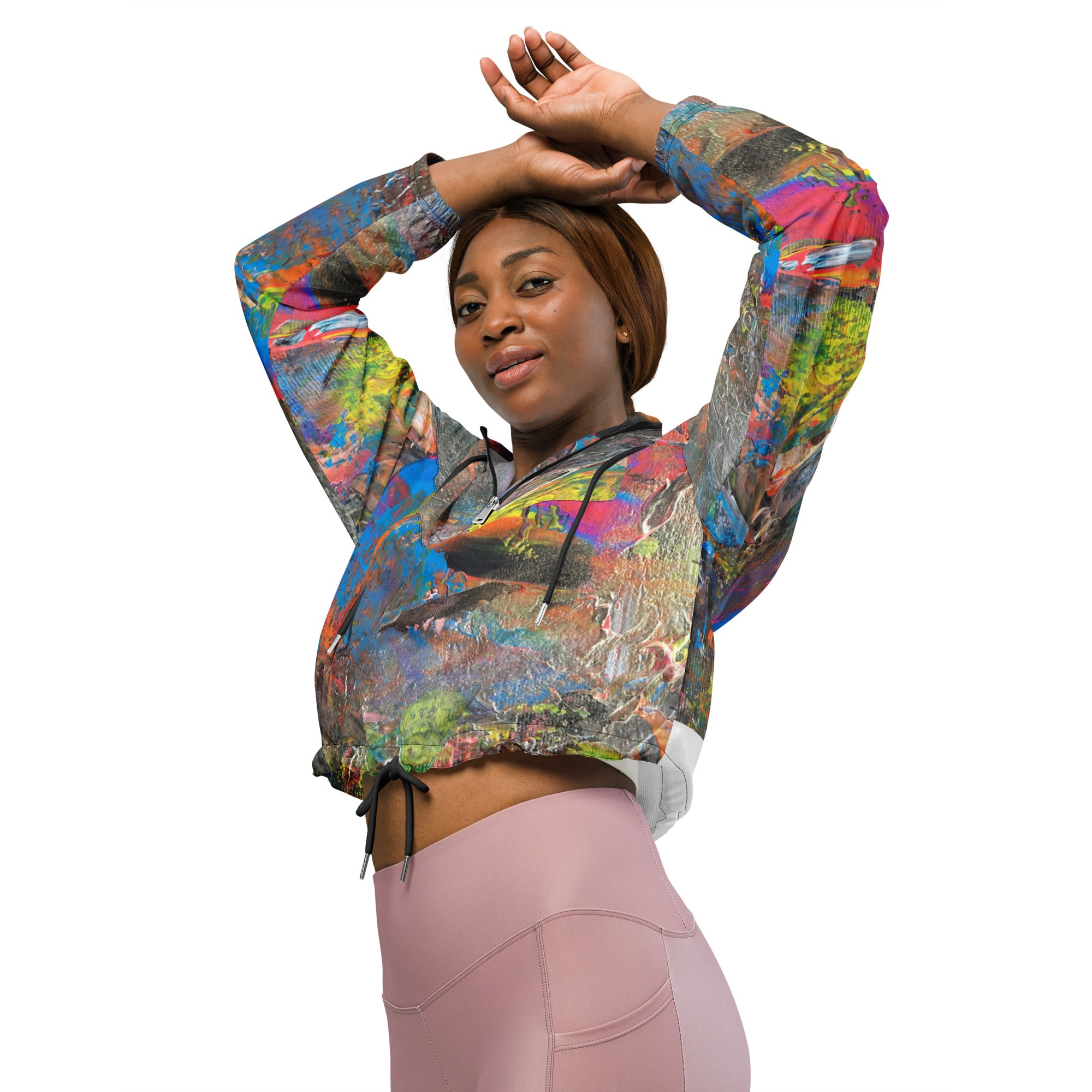 Neón cropped windbreaker