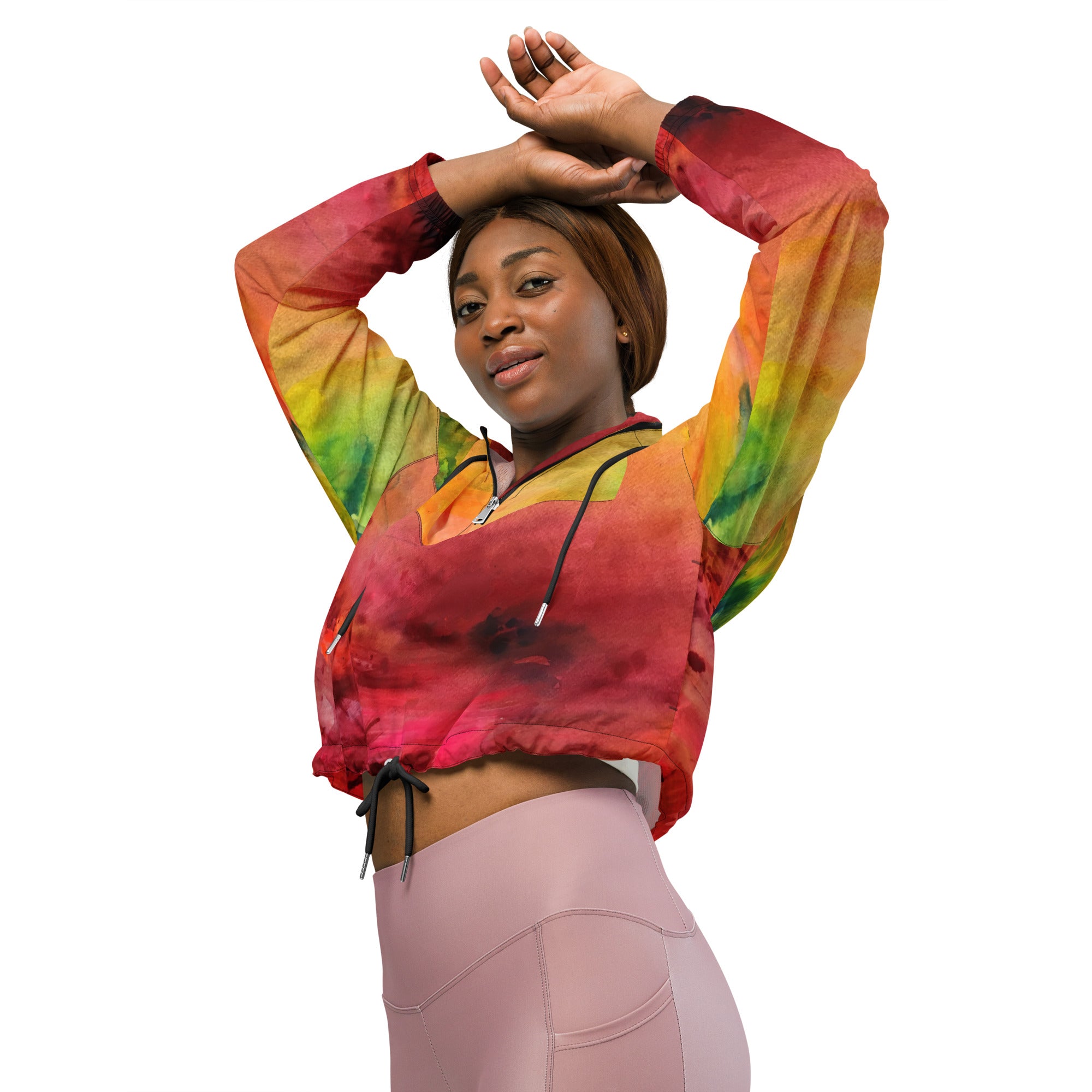 Ink soul cropped windbreaker