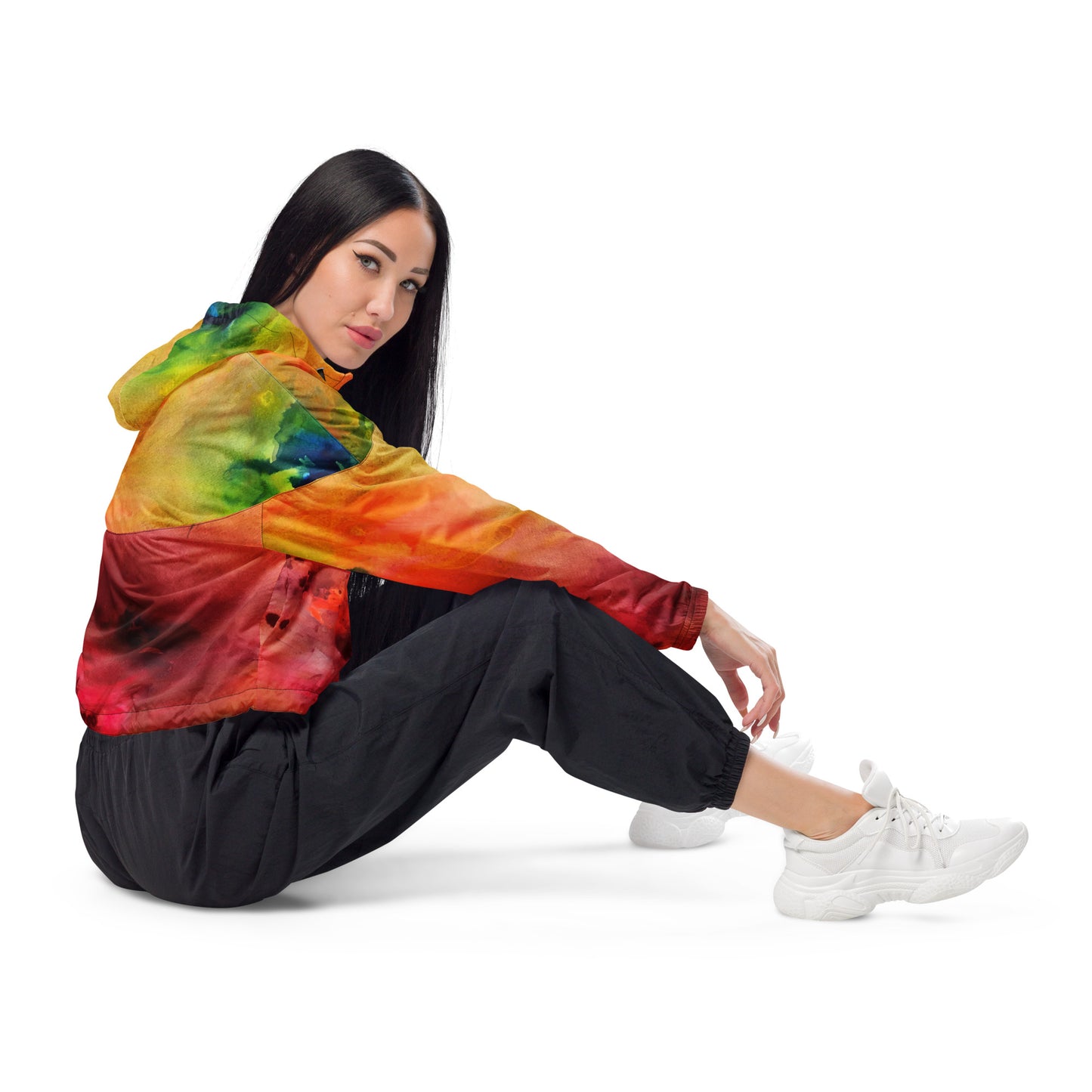Ink soul cropped windbreaker