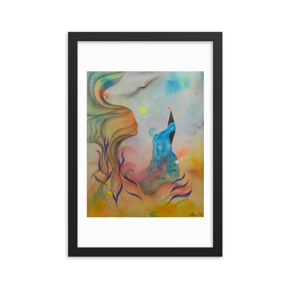 Cosmic teapot Framed poster