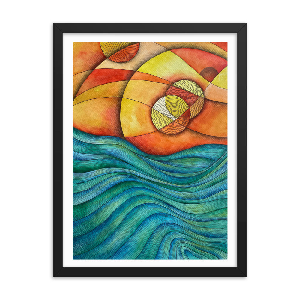 Sunset Framed poster
