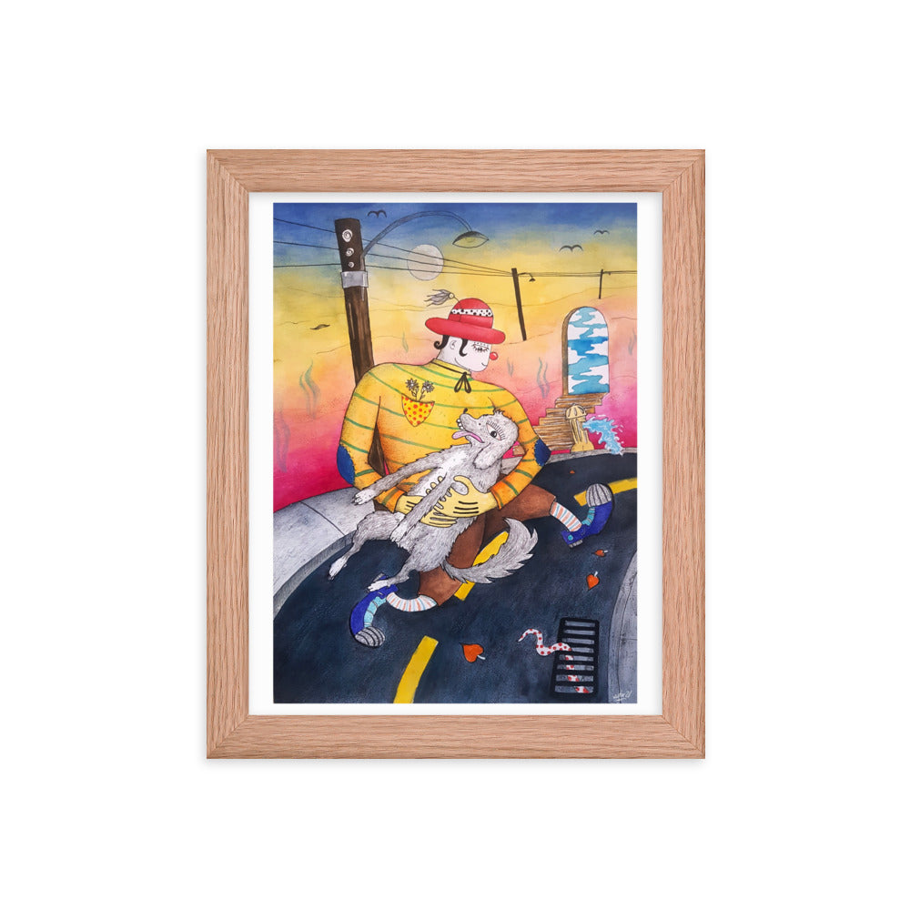 Run Framed poster