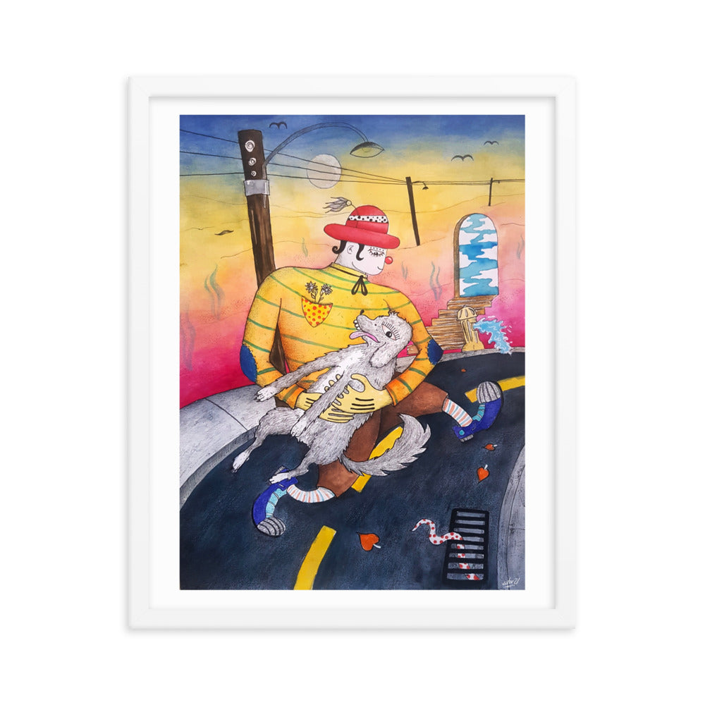 Run Framed poster