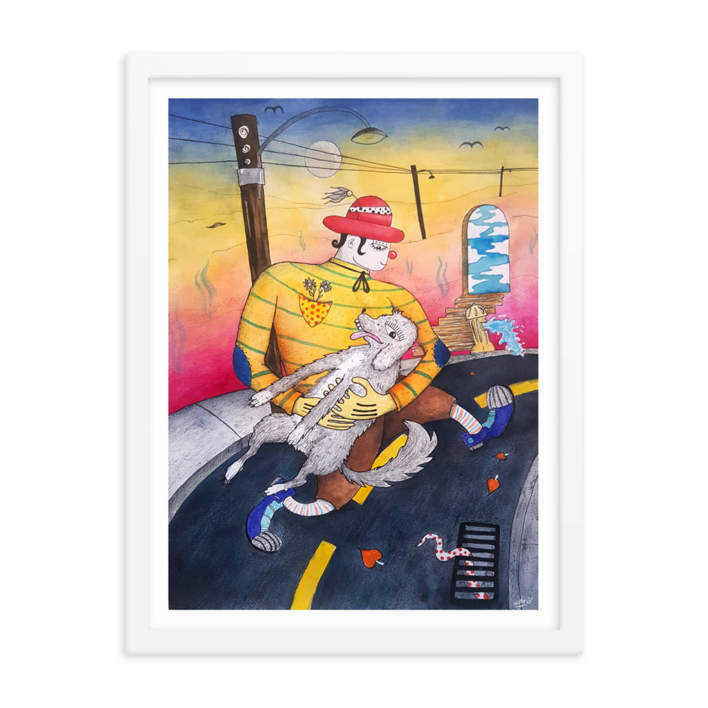 Run Framed poster