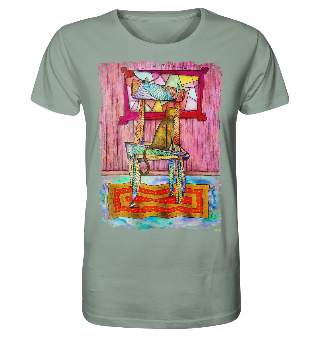 Cat on chair Organic Shirt