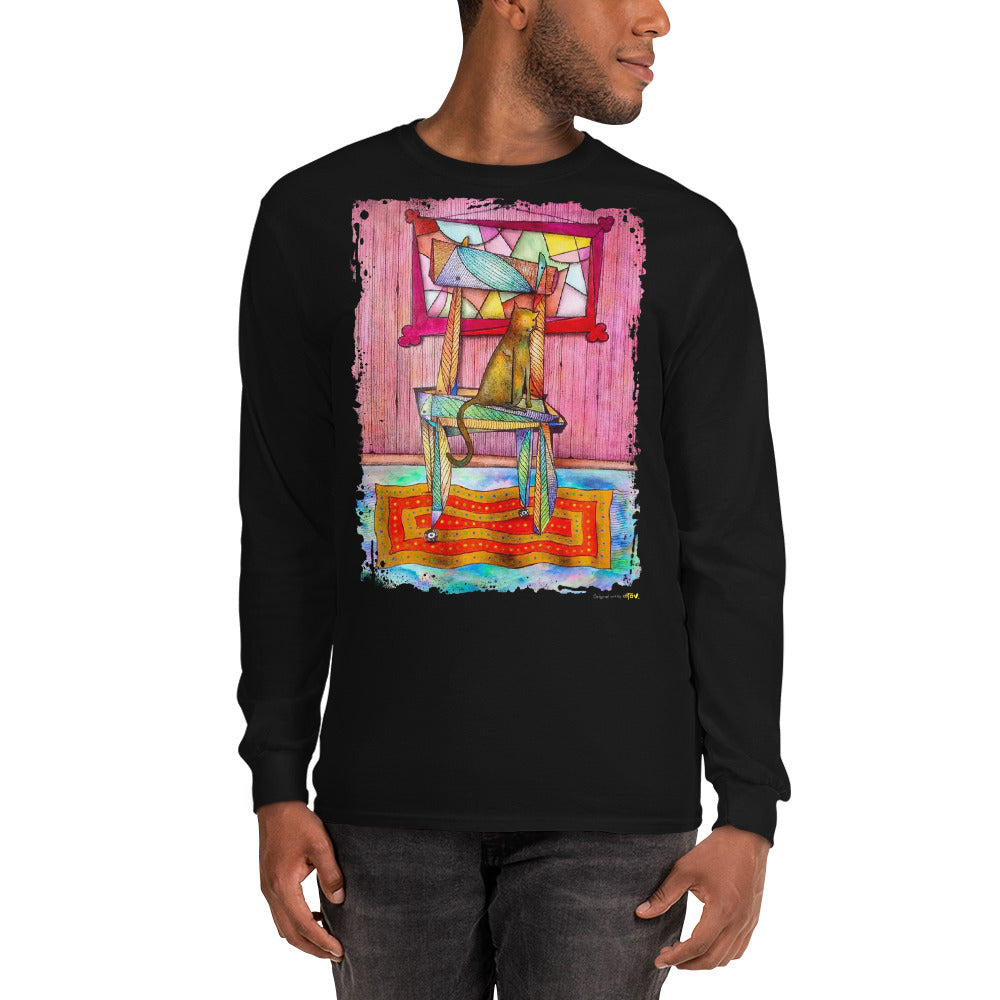 Cat on chair Long Sleeve Shirt