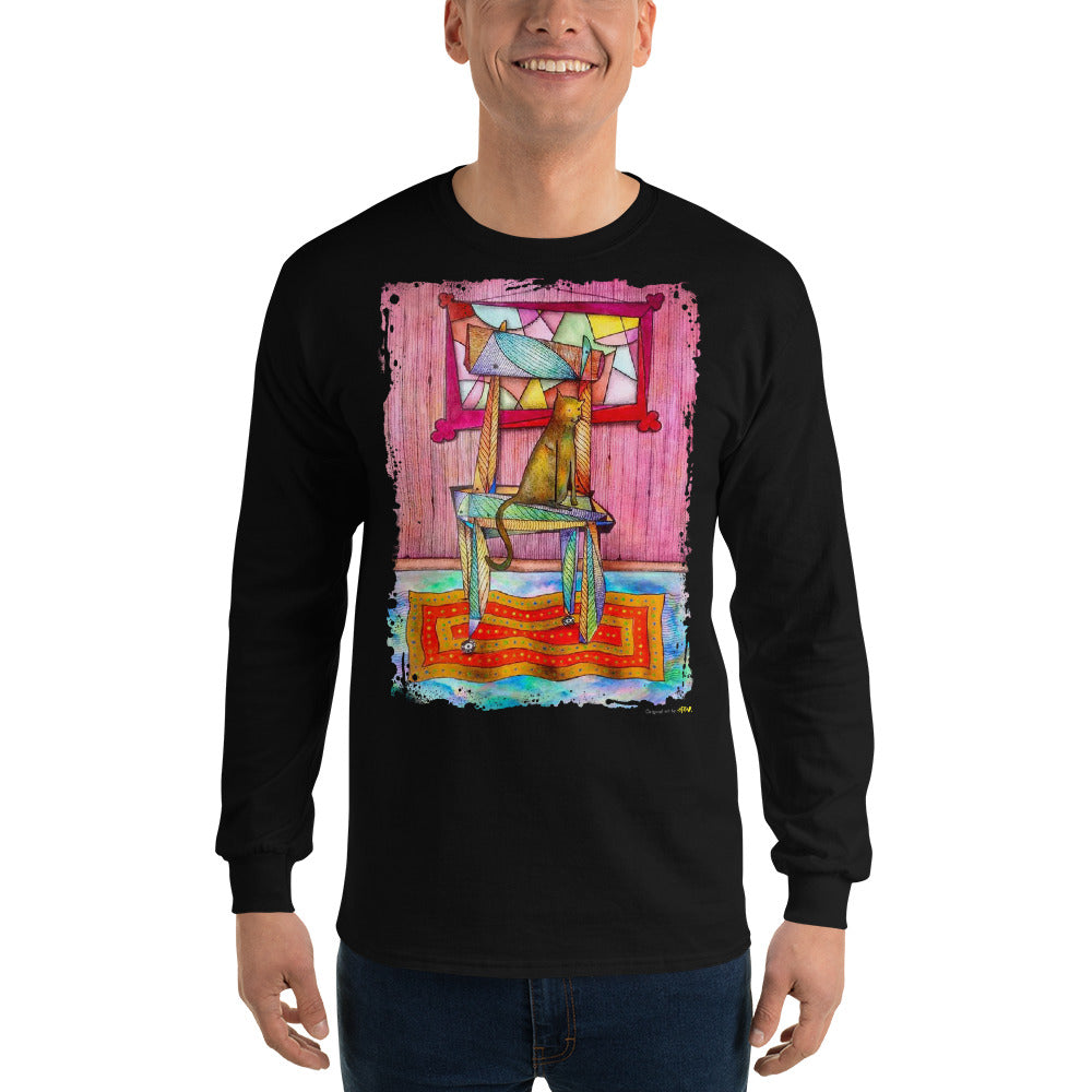 Cat on chair Long Sleeve Shirt