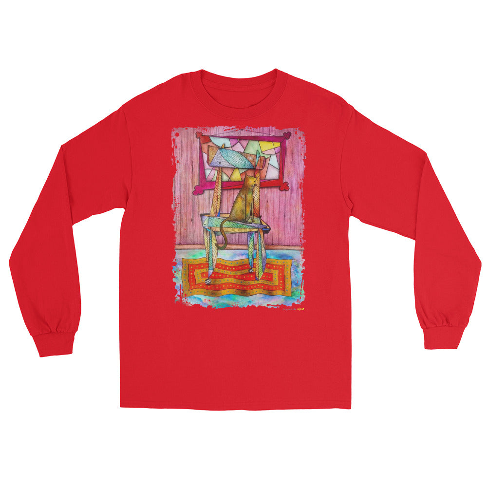 Cat on chair Long Sleeve Shirt