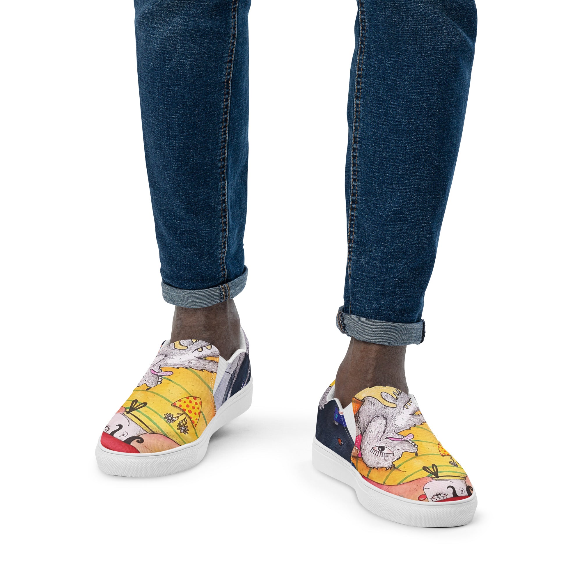 Run slip-on canvas shoes