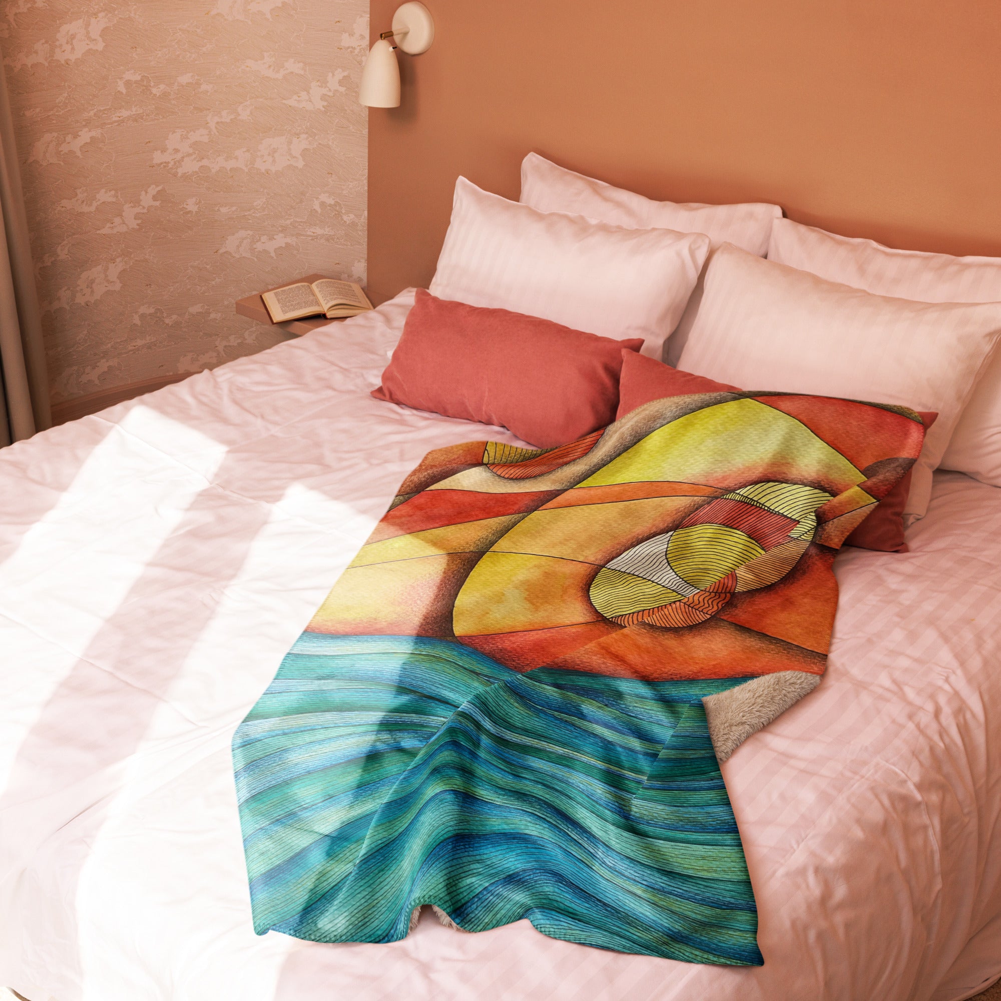 Waves Sherpa blanket