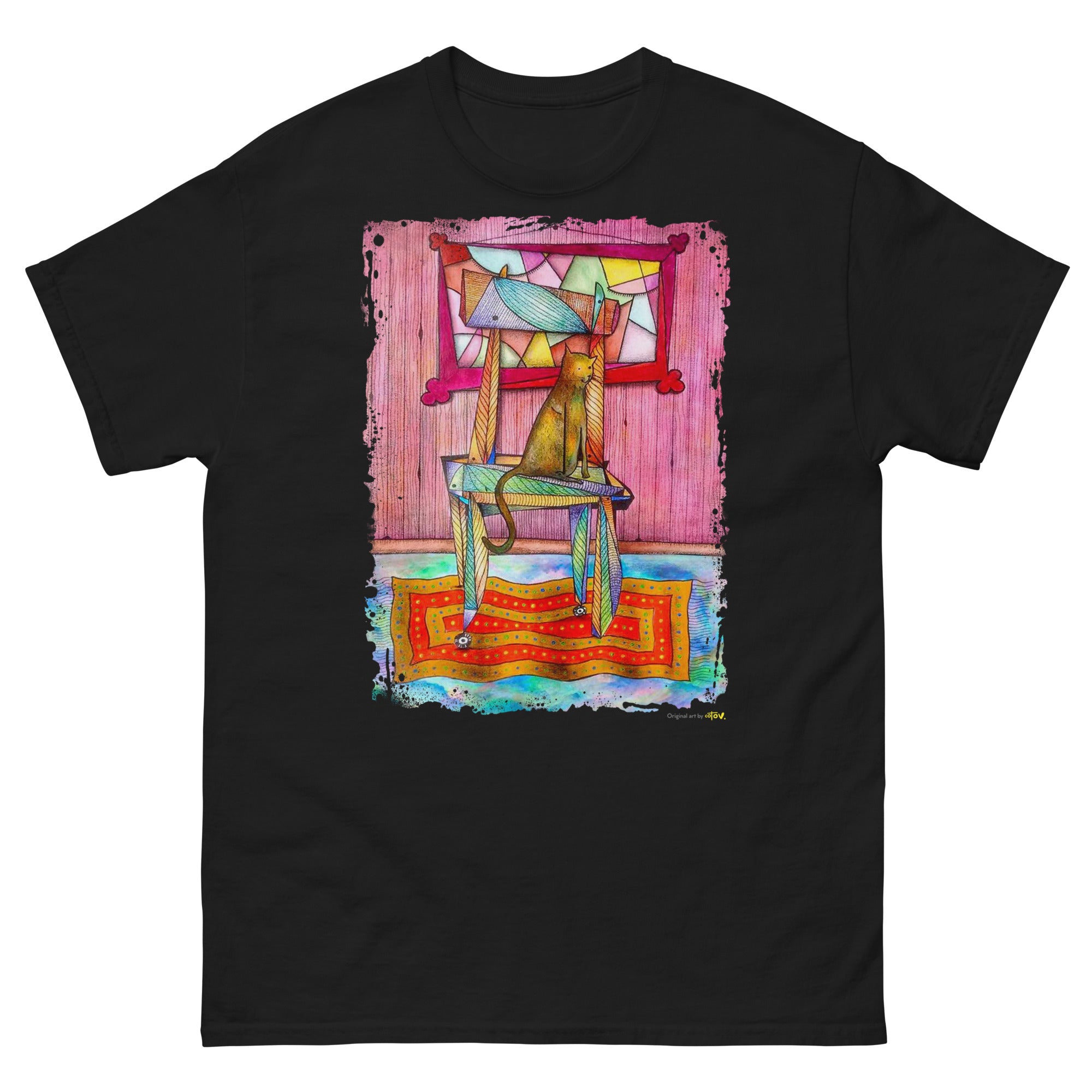 Cat on chair classic tee
