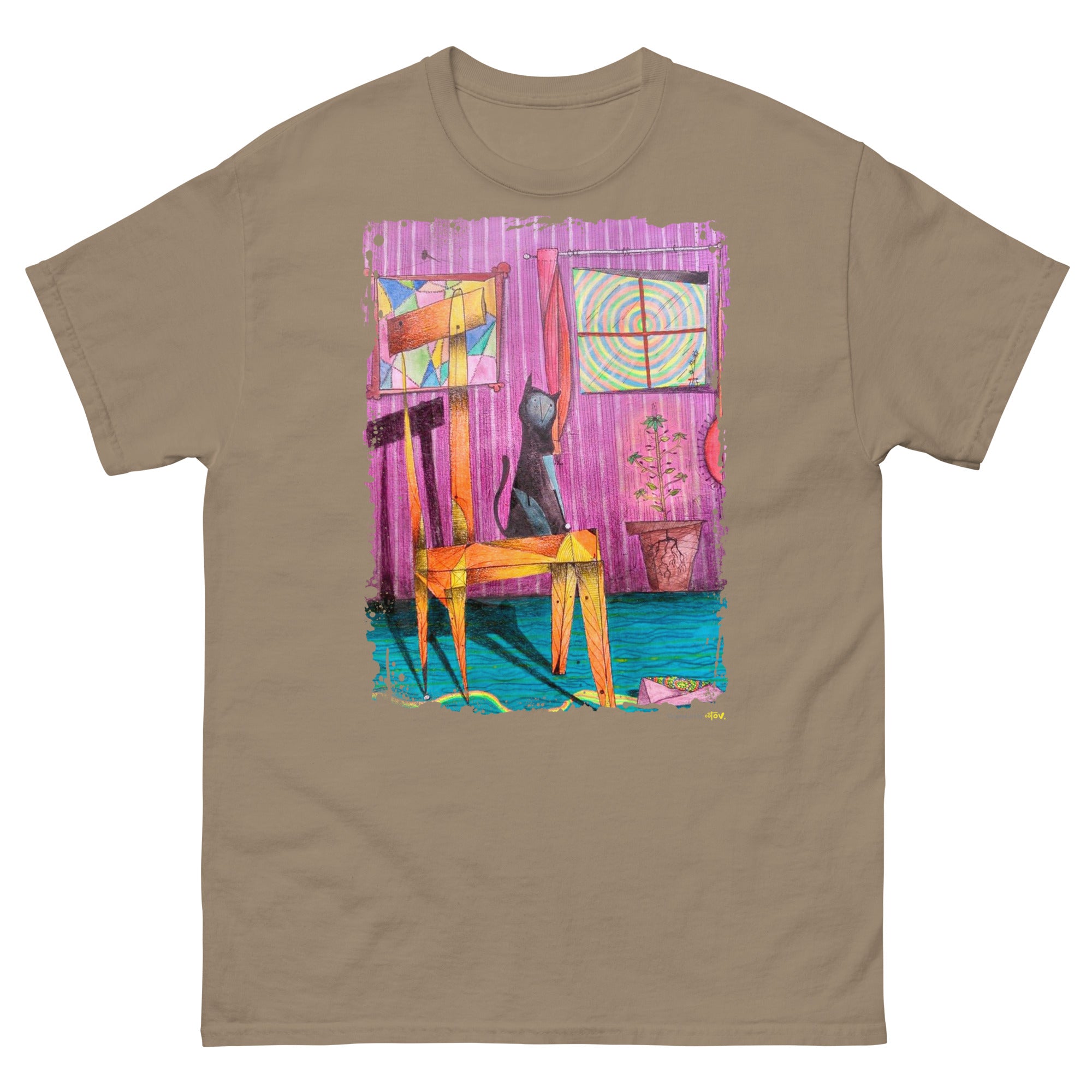 Cat on chair II classic tee