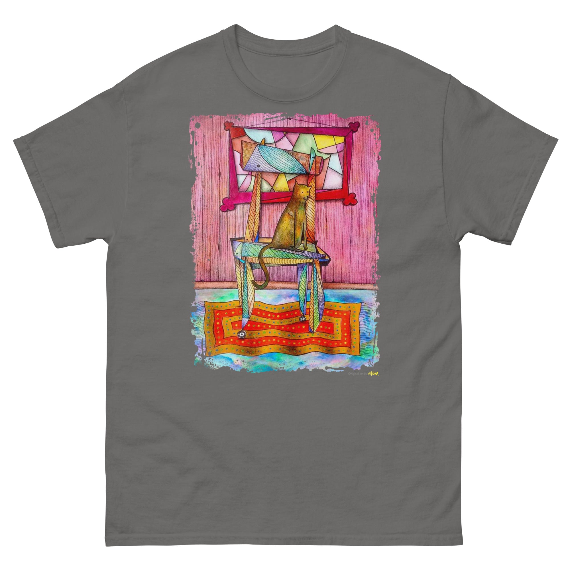 Cat on chair classic tee