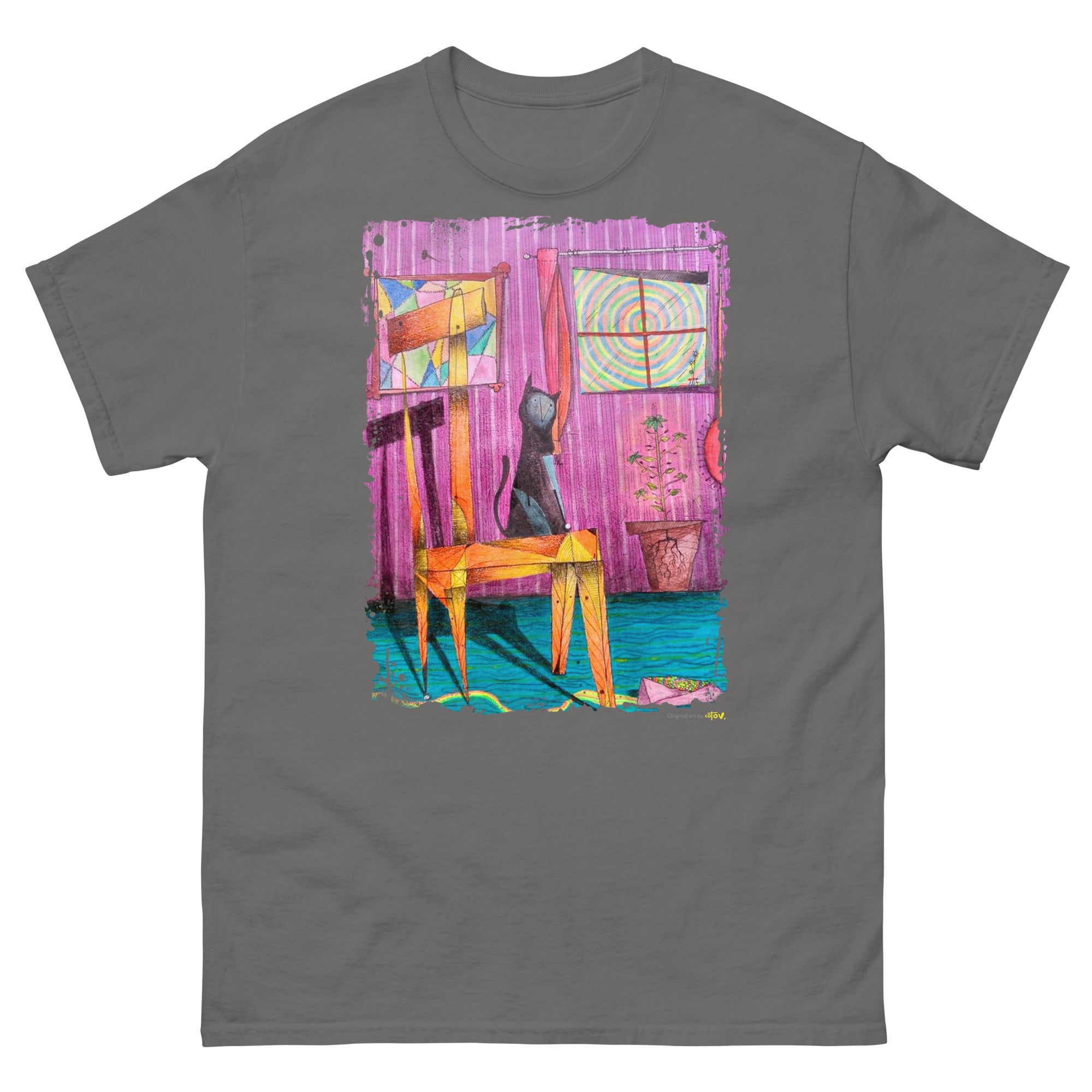 Cat on chair II classic tee