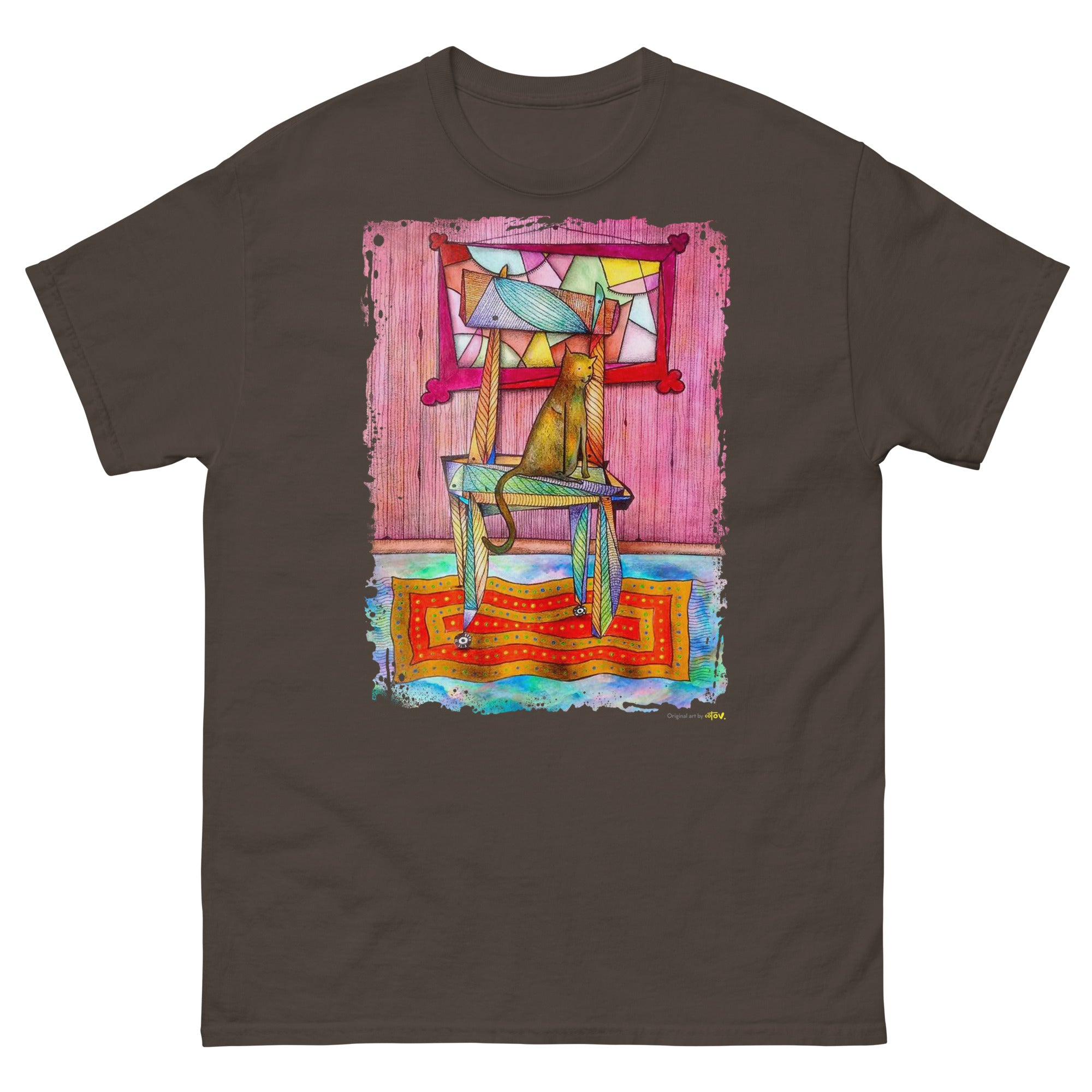 Cat on chair classic tee