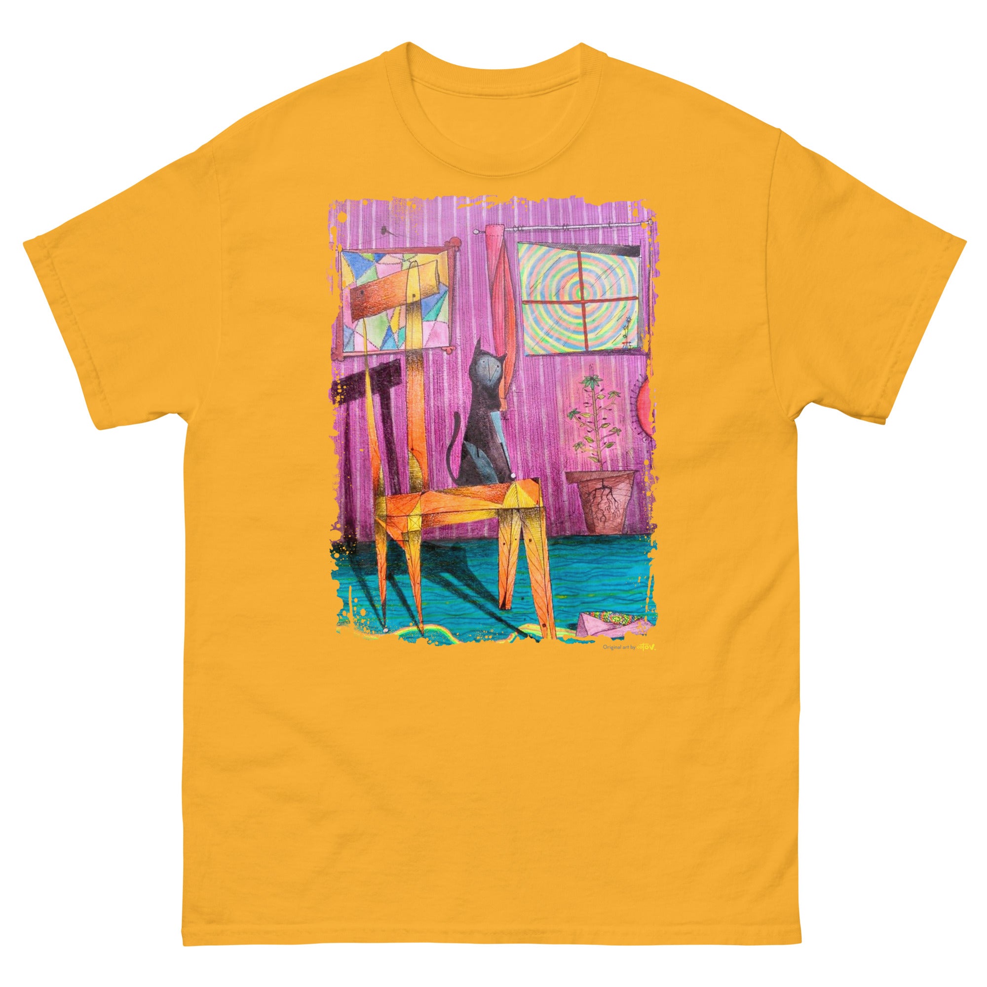 Cat on chair II classic tee