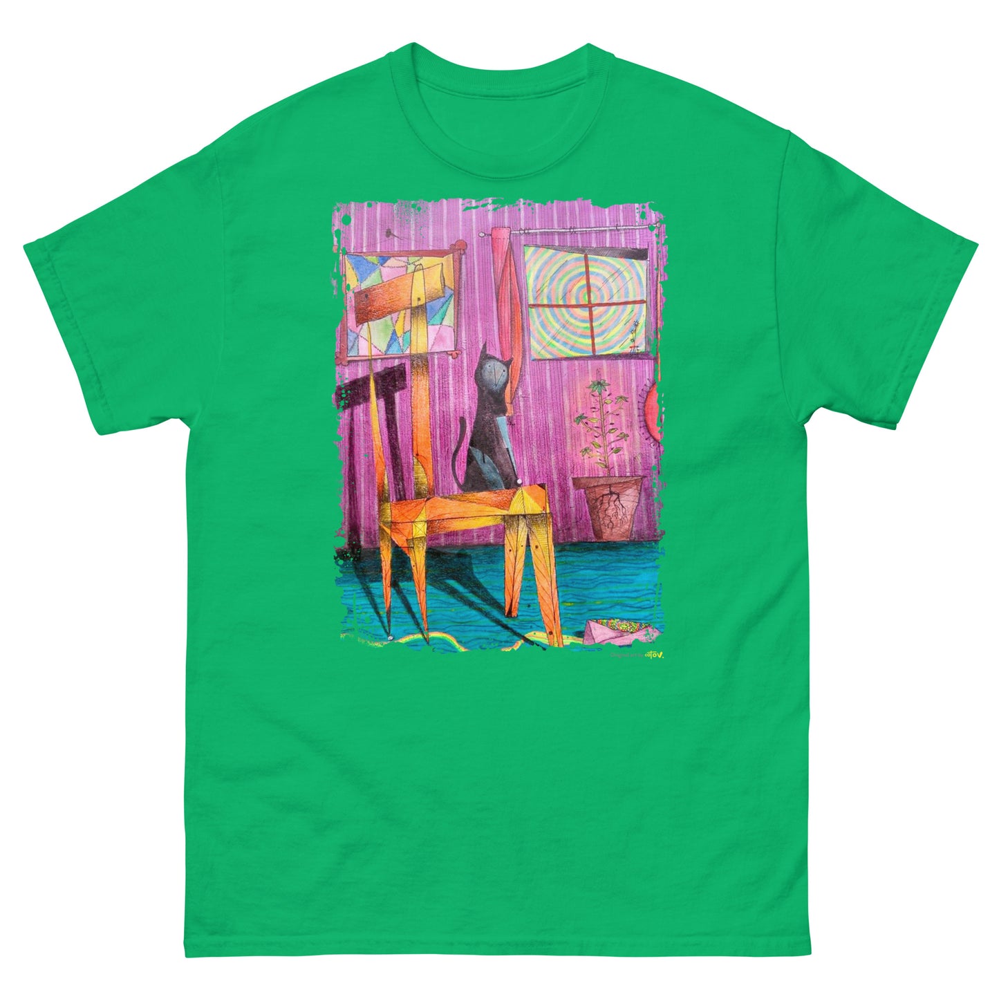 Cat on chair II classic tee