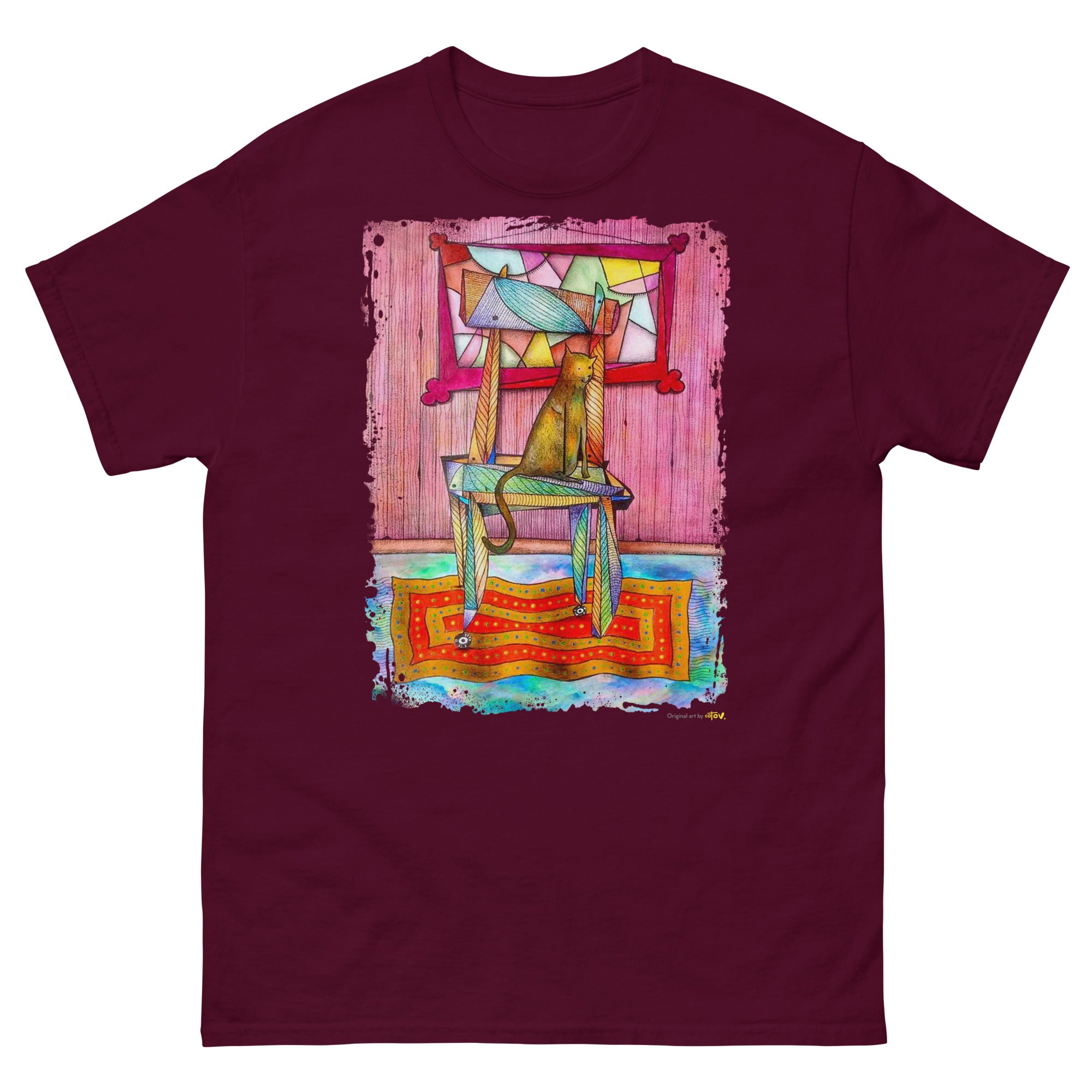 Cat on chair classic tee