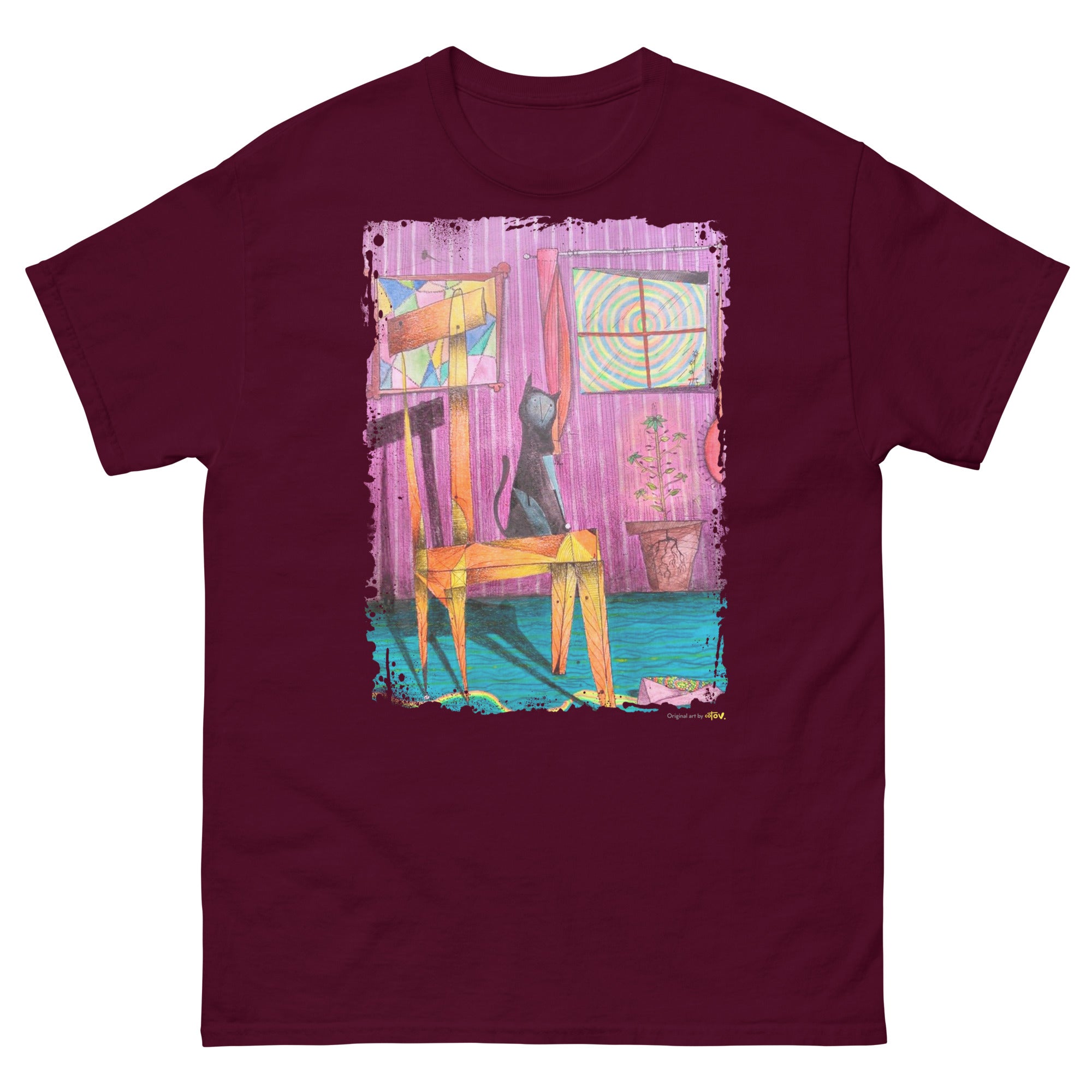 Cat on chair II classic tee