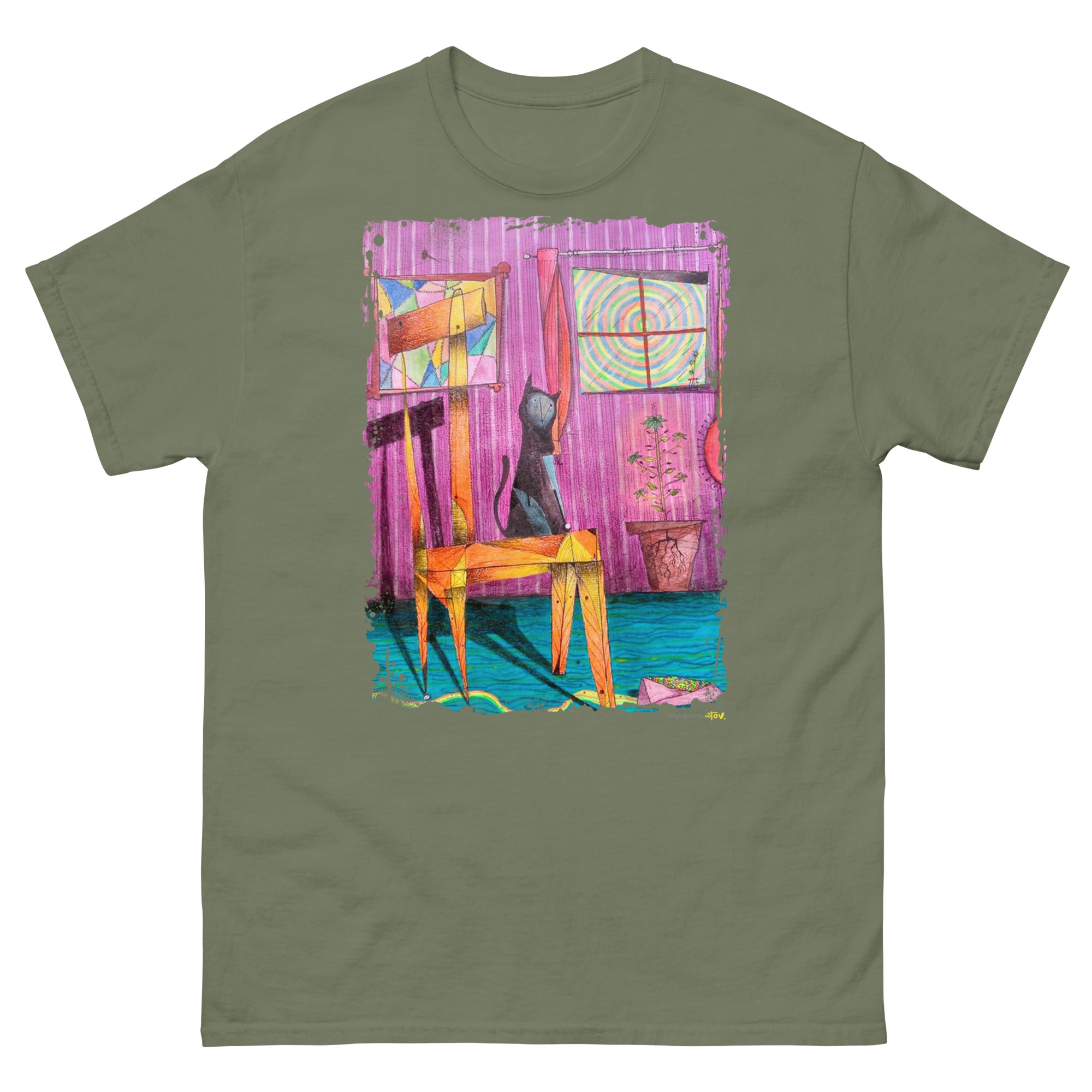 Cat on chair II classic tee