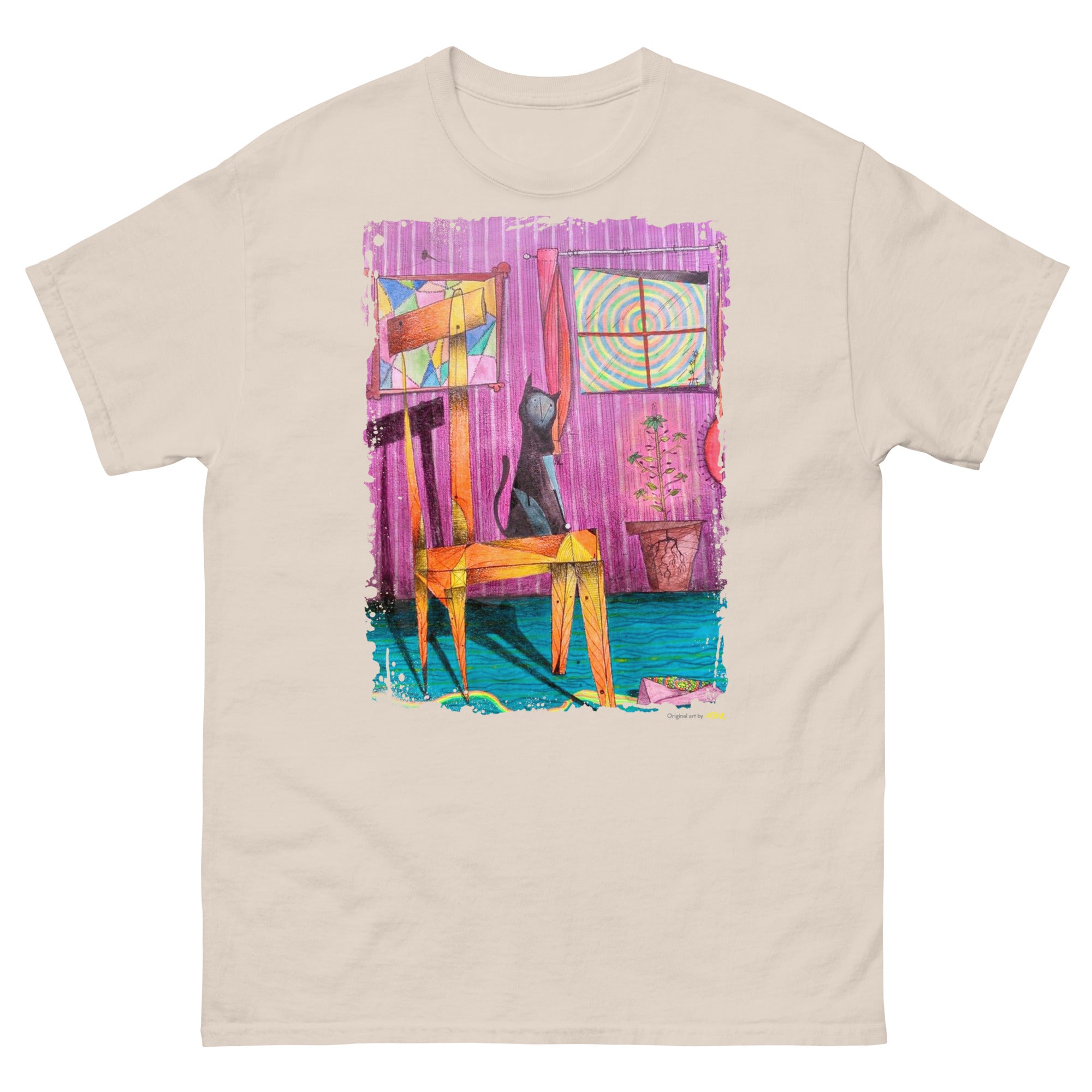 Cat on chair II classic tee
