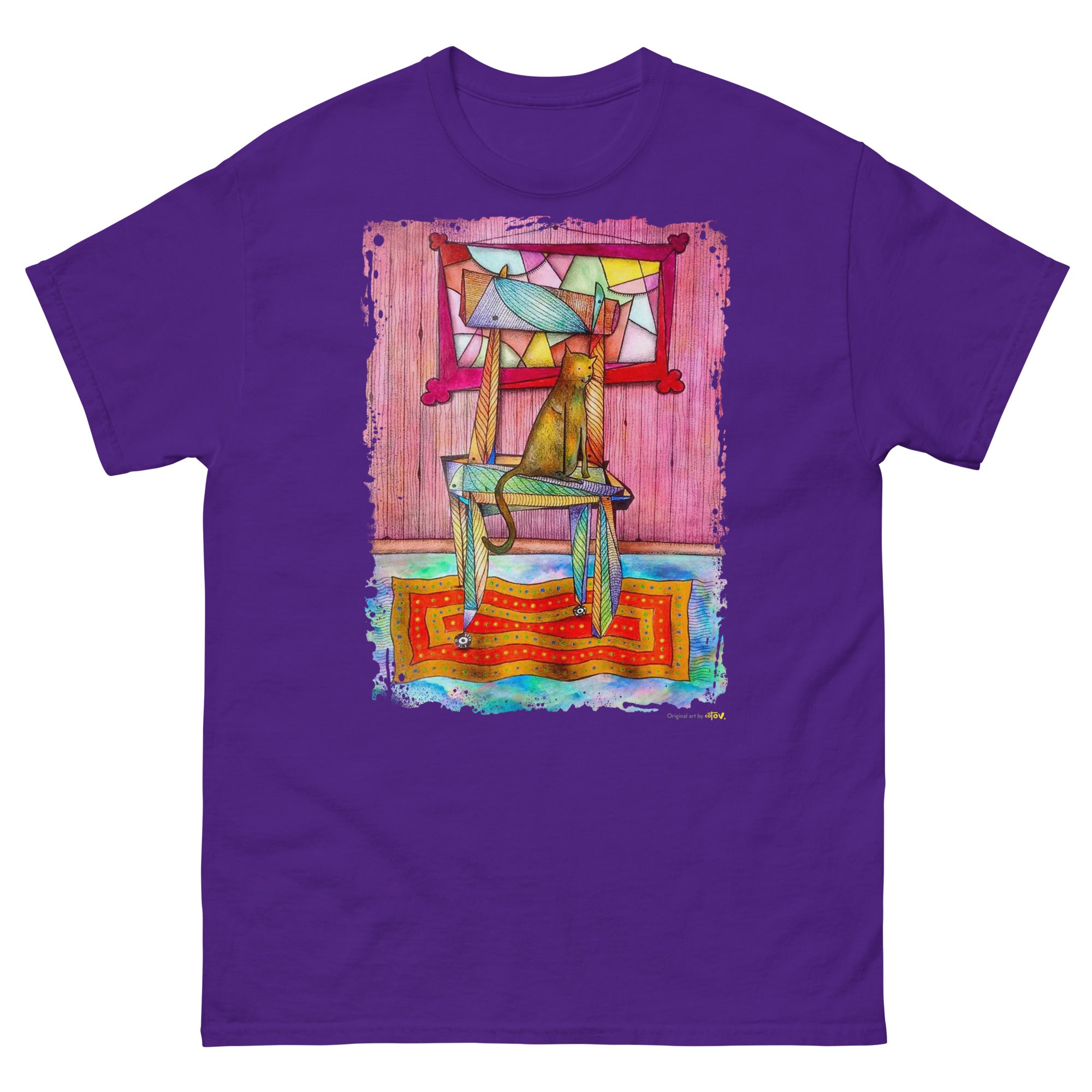 Cat on chair classic tee