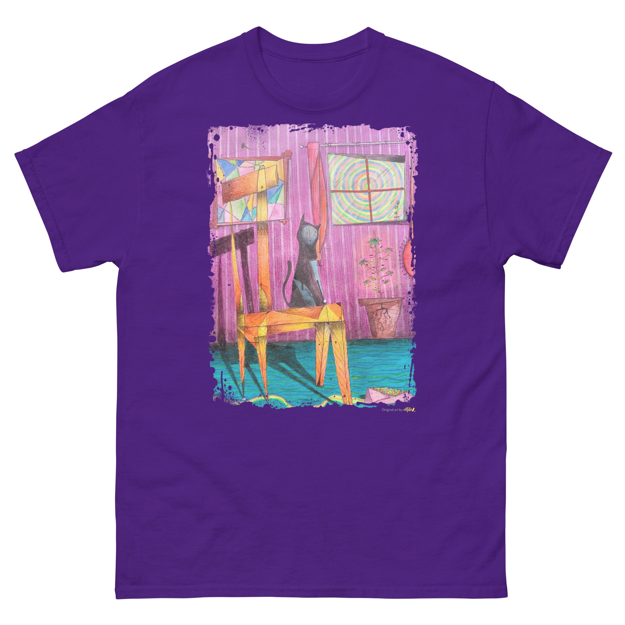 Cat on chair II classic tee