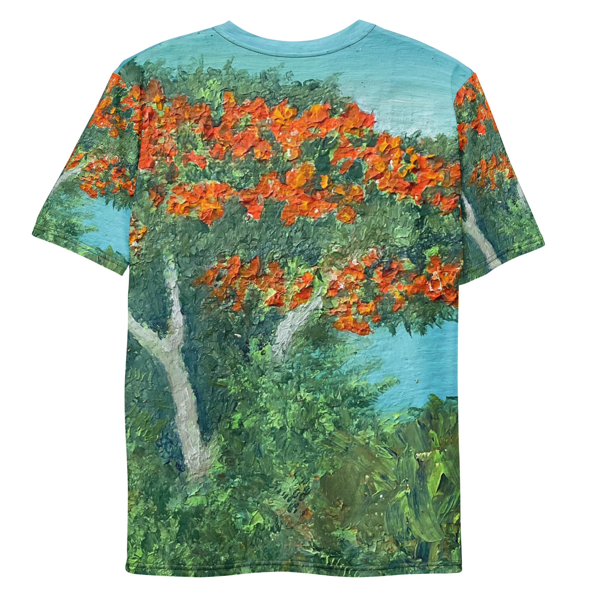 Oil on cloth printed apparel artwork 