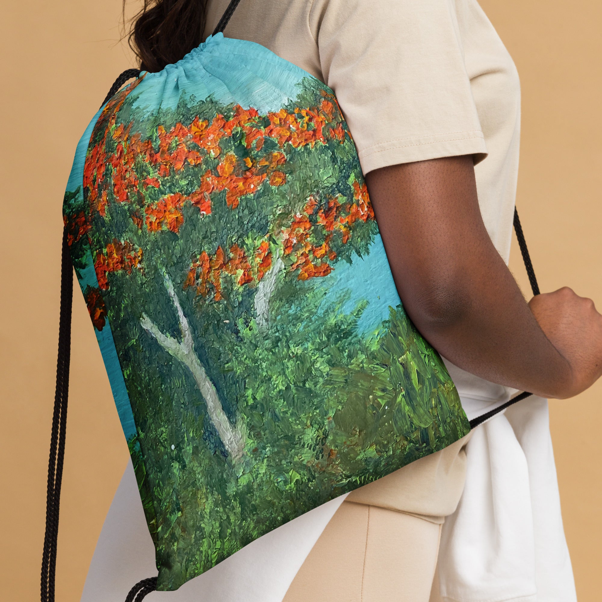 The tree Drawstring bag