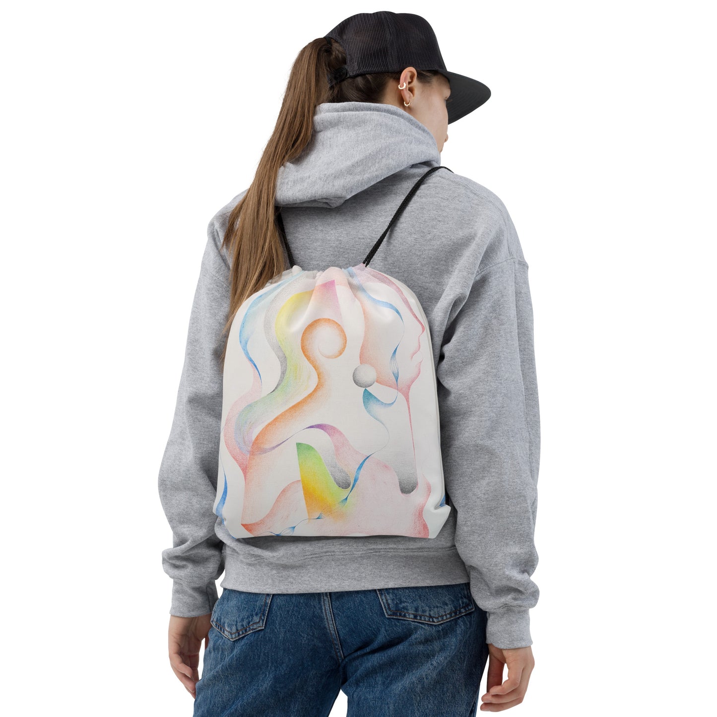 Silueta del ser Drawstring bag