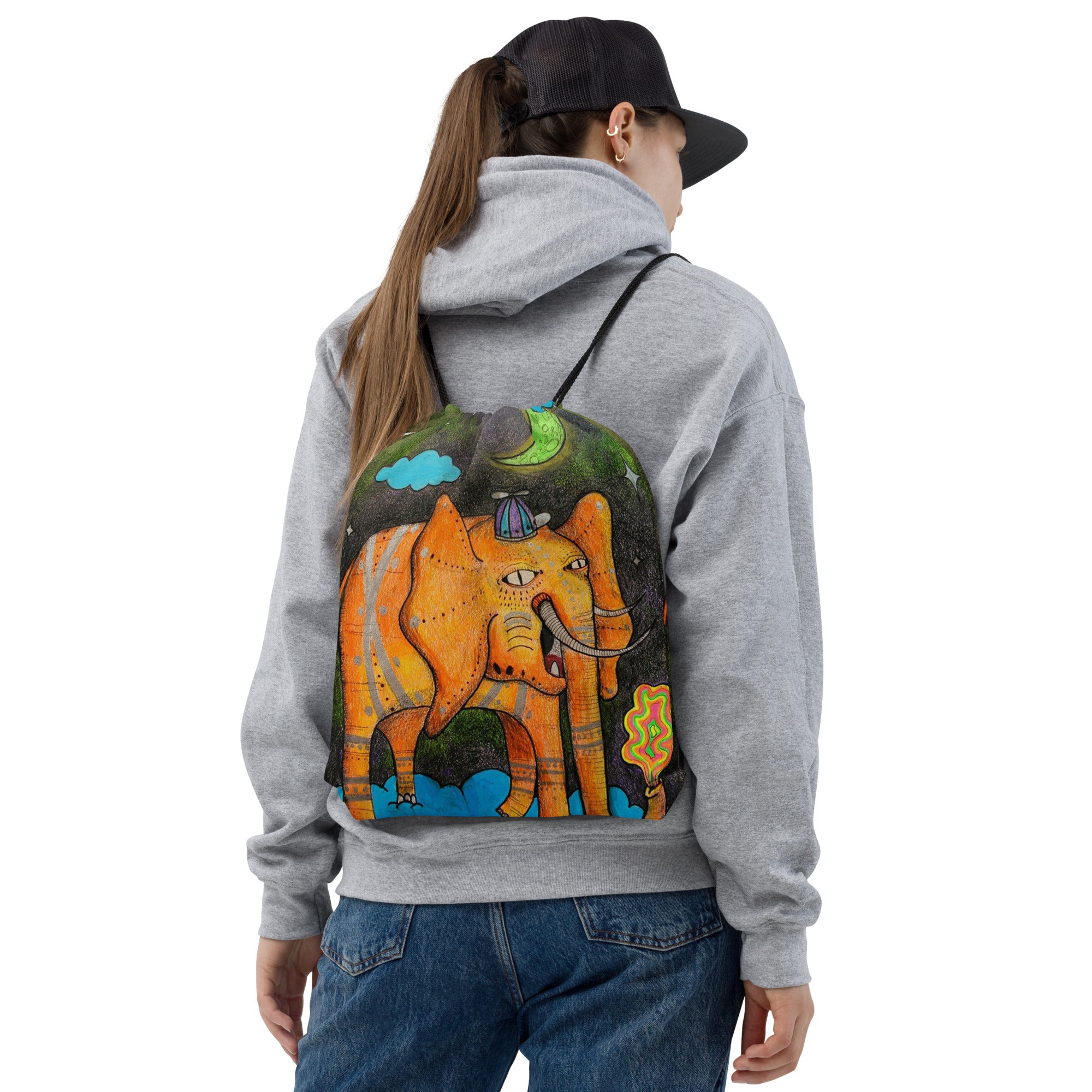 Elefun Drawstring bag