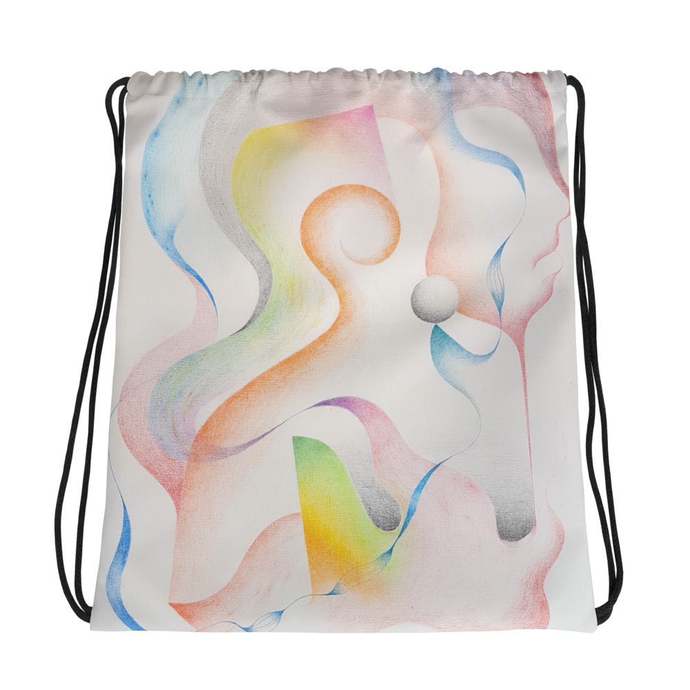 Silueta del ser Drawstring bag