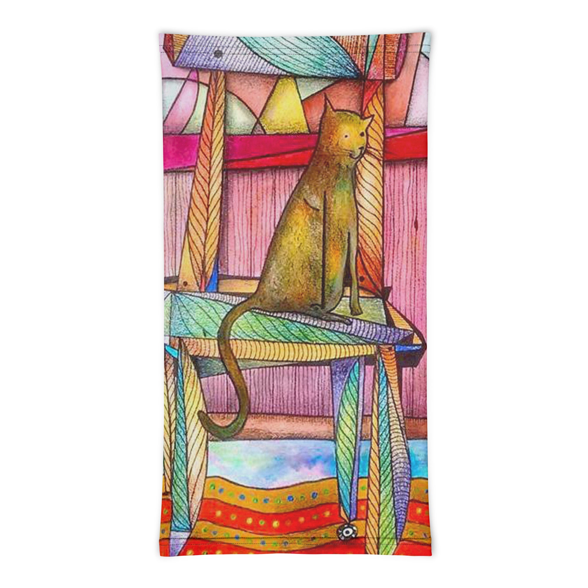 Cat on chair Neck Gaiter